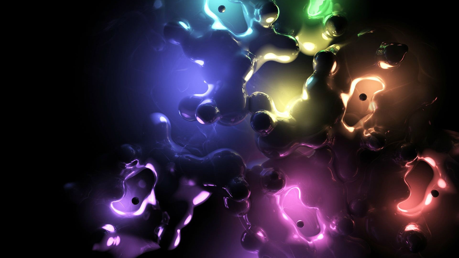 decoration, no people, wet, purple, pattern, light, round, cloud - sky, 3d, fractal, nature, multi colored, lighting equipment, transparent, art, design, HD Wallpaper