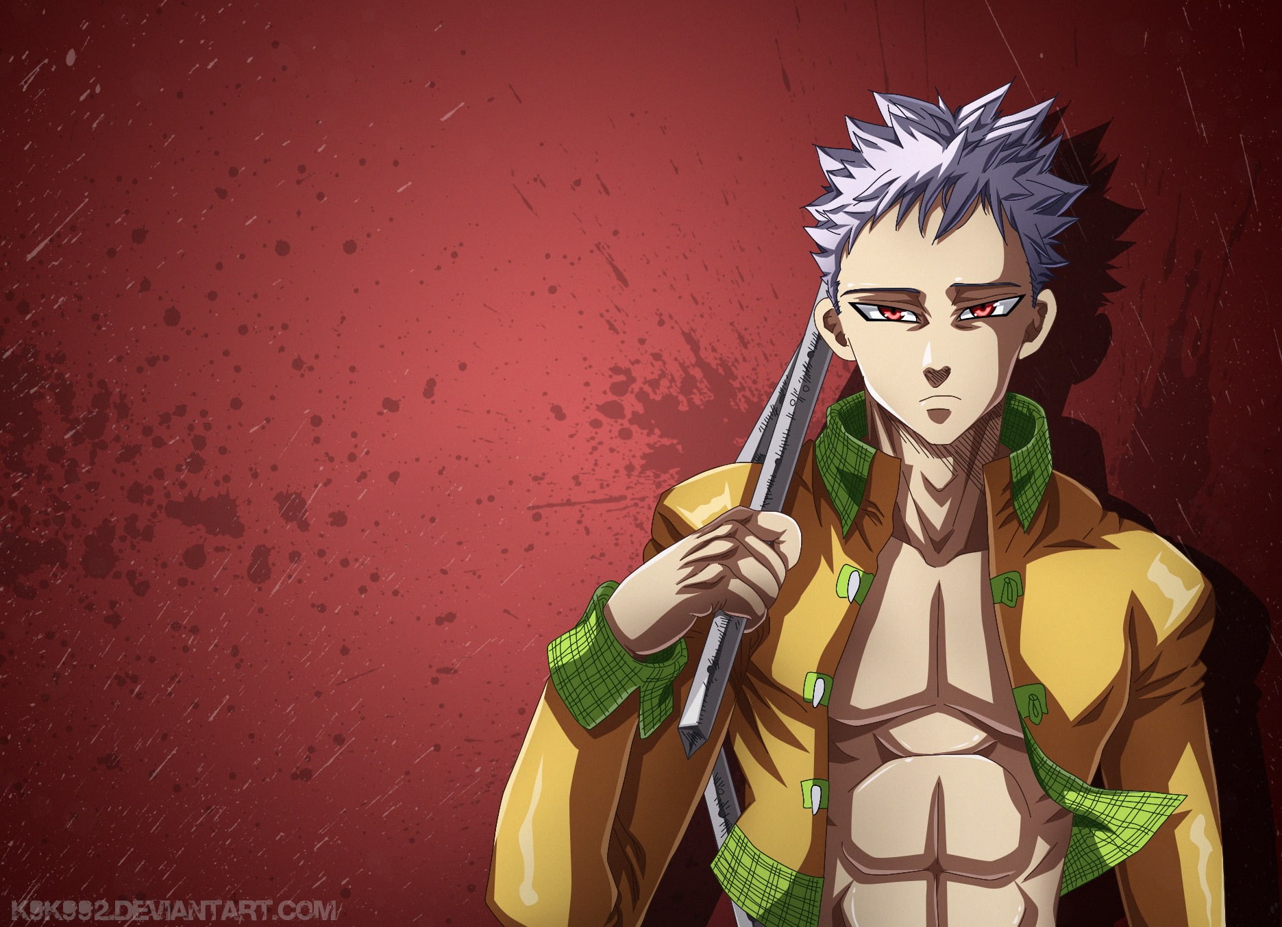 The Seven Deadly Sins, 720P, Red Eyes, Anime, White Hair, Ban (The Seven Deadly Sins), HD Wallpaper
