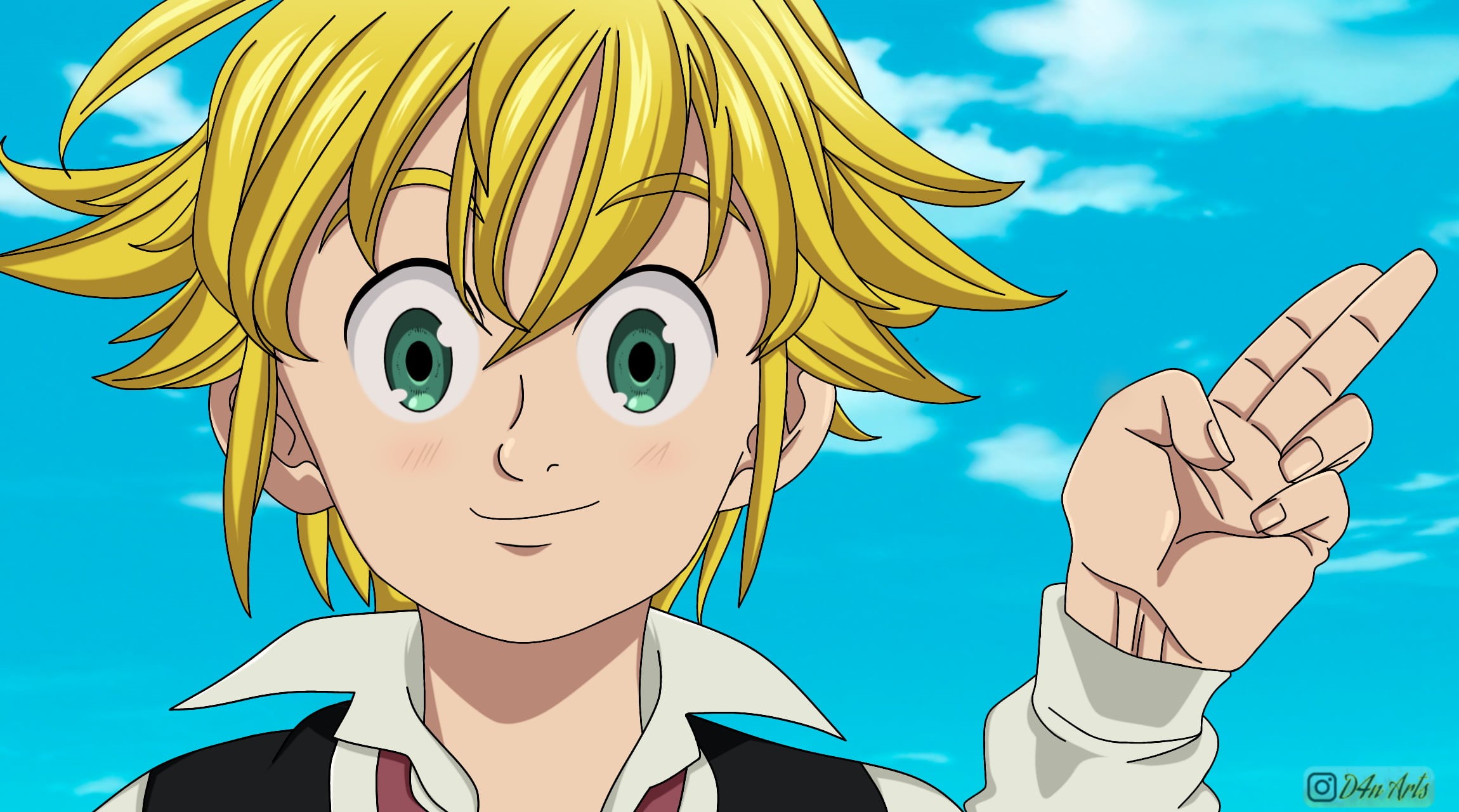 Anime, 1080P, Meliodas (The Seven Deadly Sins), The Seven Deadly Sins, Green Eyes, Blonde, HD Wallpaper
