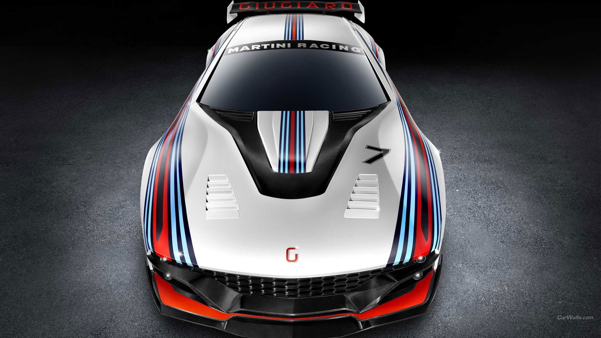 single object, number, technology, black background, people, Italdesign Brivido Martini Racing, care, blood, text, studio shot, metal, multi colored, vehicle, HD Wallpaper