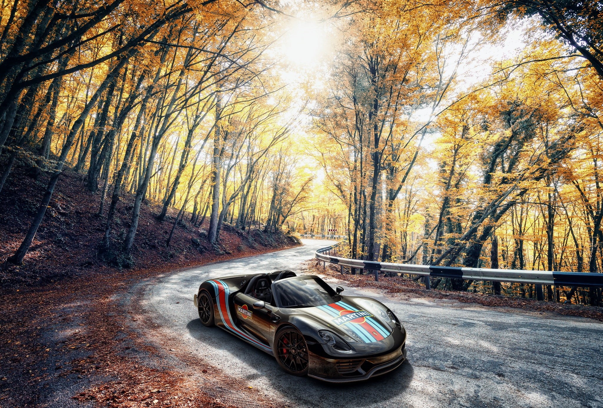 Spyder, 918, 1080P, Martini, Porsche, Autumn, VAG, HD Wallpaper