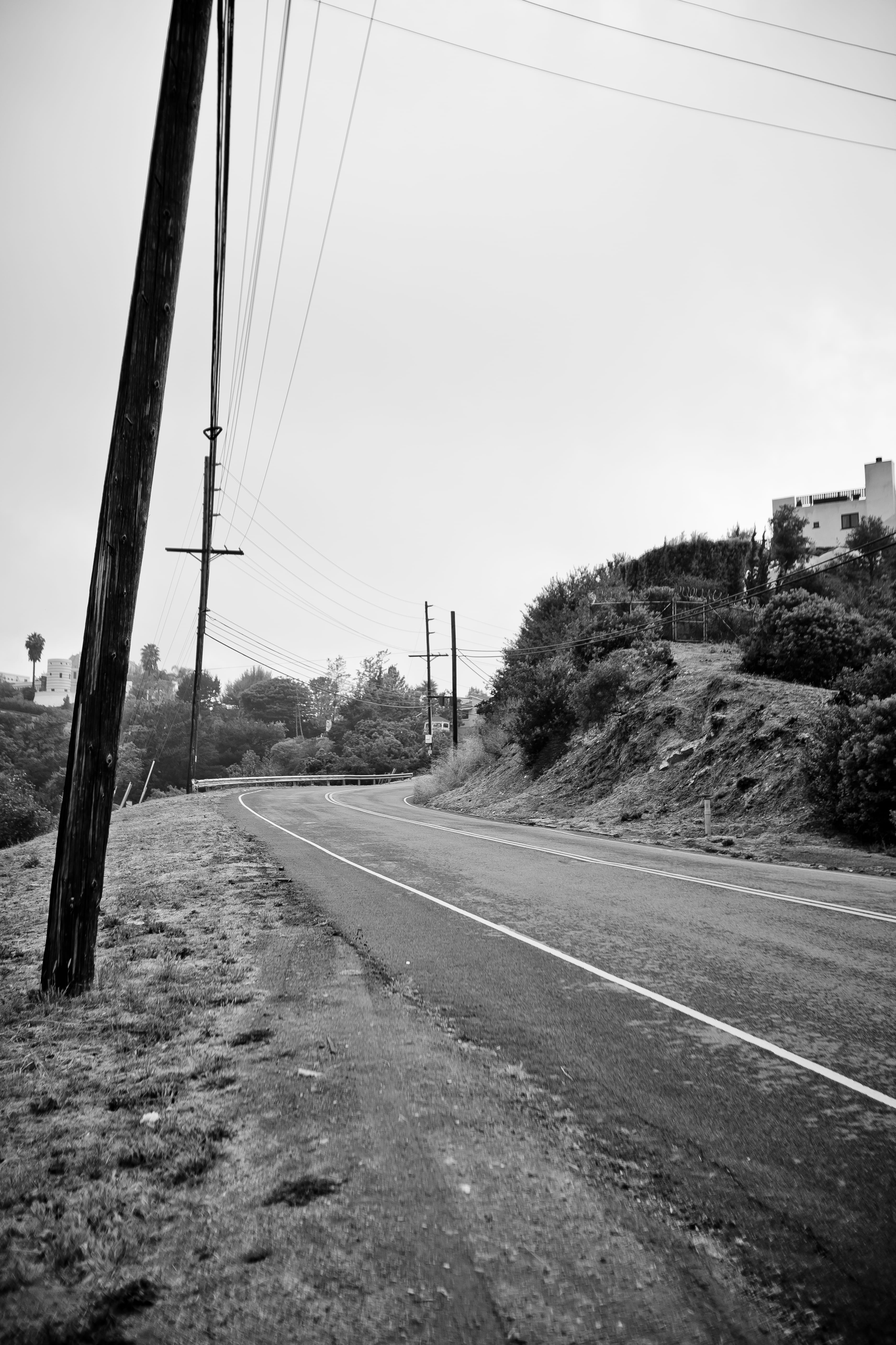 power lines, gravel, connection, asphalt, power supply, cable, nature, los angeles, gritty, building, telephone line, clear sky, plant, highway, day, usa, Phone HD Wallpaper