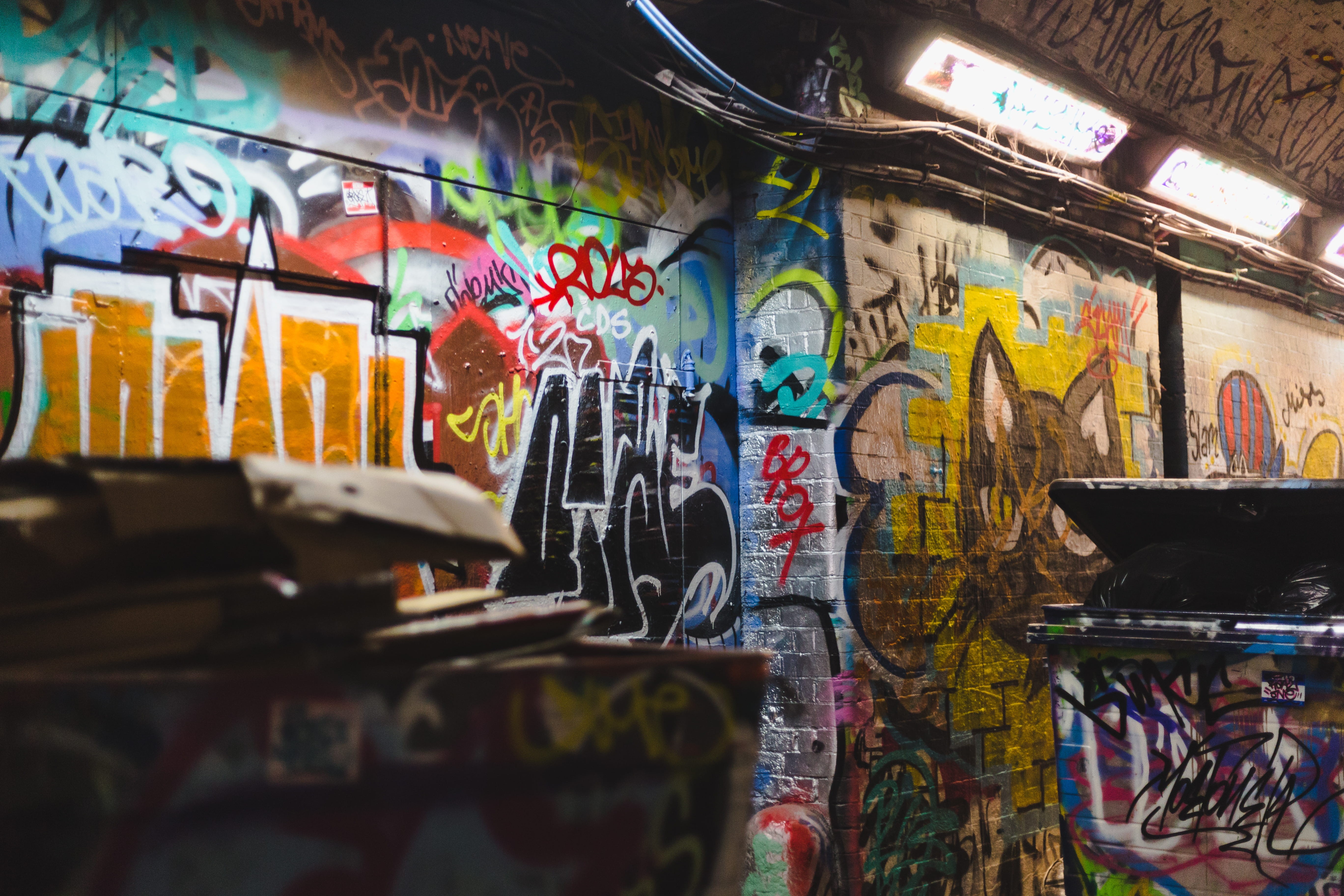 creativity, mural, urban culture, text, art and craft, messy, variation, multi colored, wall - building feature, gritty, built structure, art, artistic, HD Wallpaper