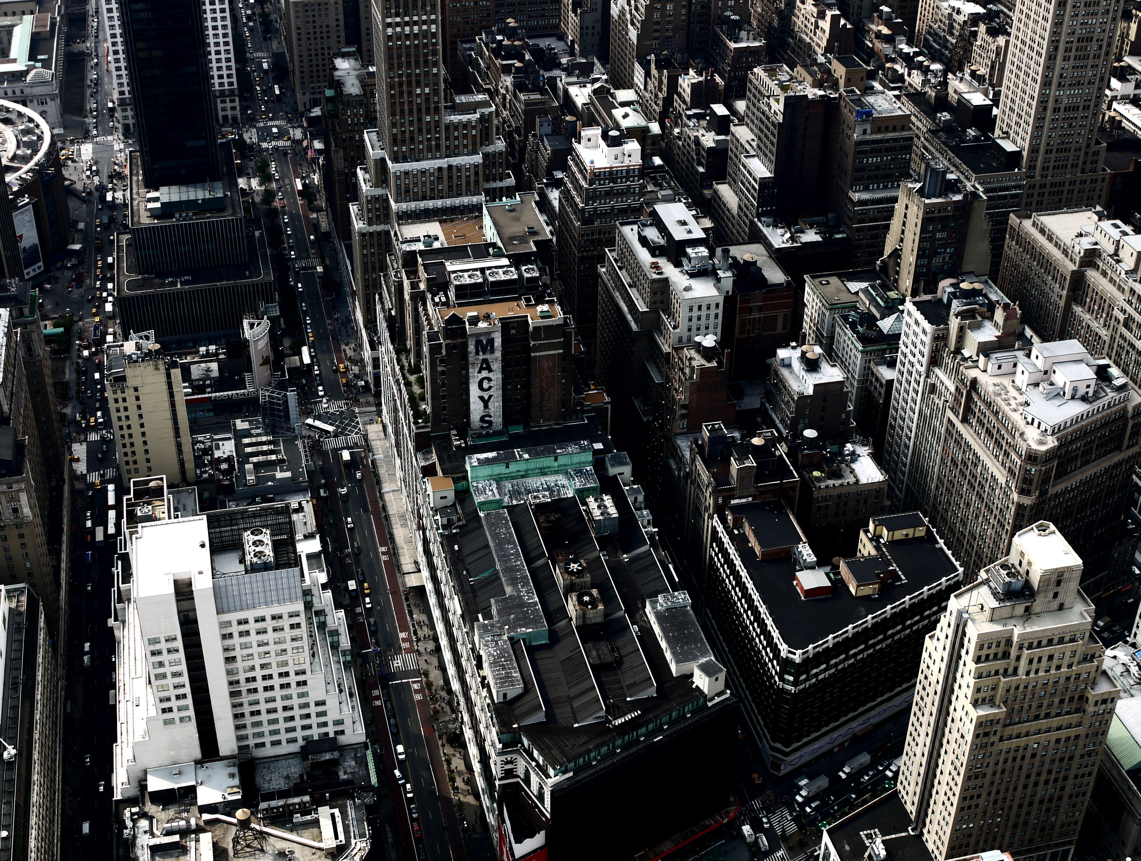 landscape, city, urban, empire state building, gritty, built structure, travel destinations, aerial, office building exterior, building exterior, apartment, HD Wallpaper
