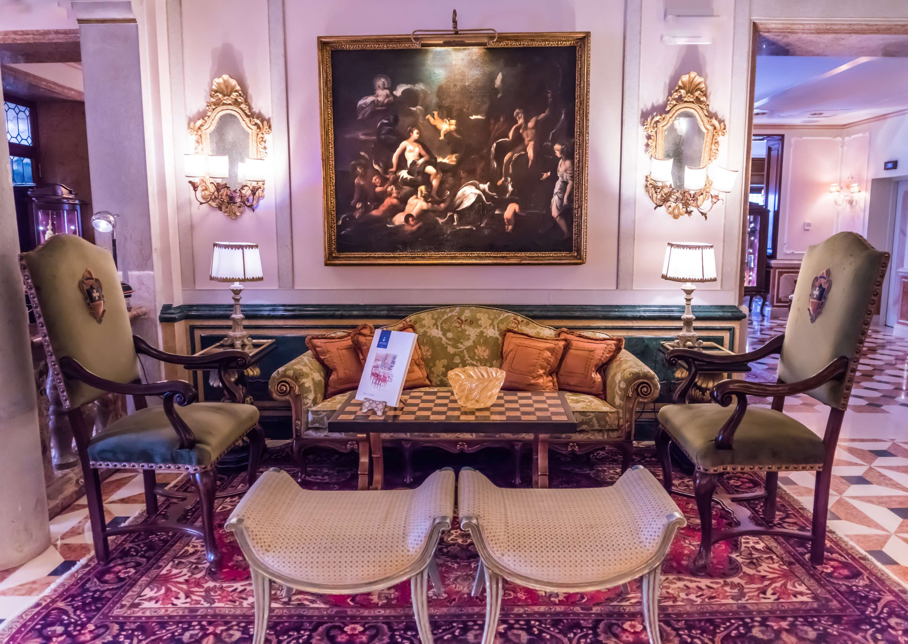 seat, chair, classic, frame, picture frame, venice italy gritti palace, architecture, sofa, illuminated, representation, domestic room, ornament, lighting equipment, HD Wallpaper