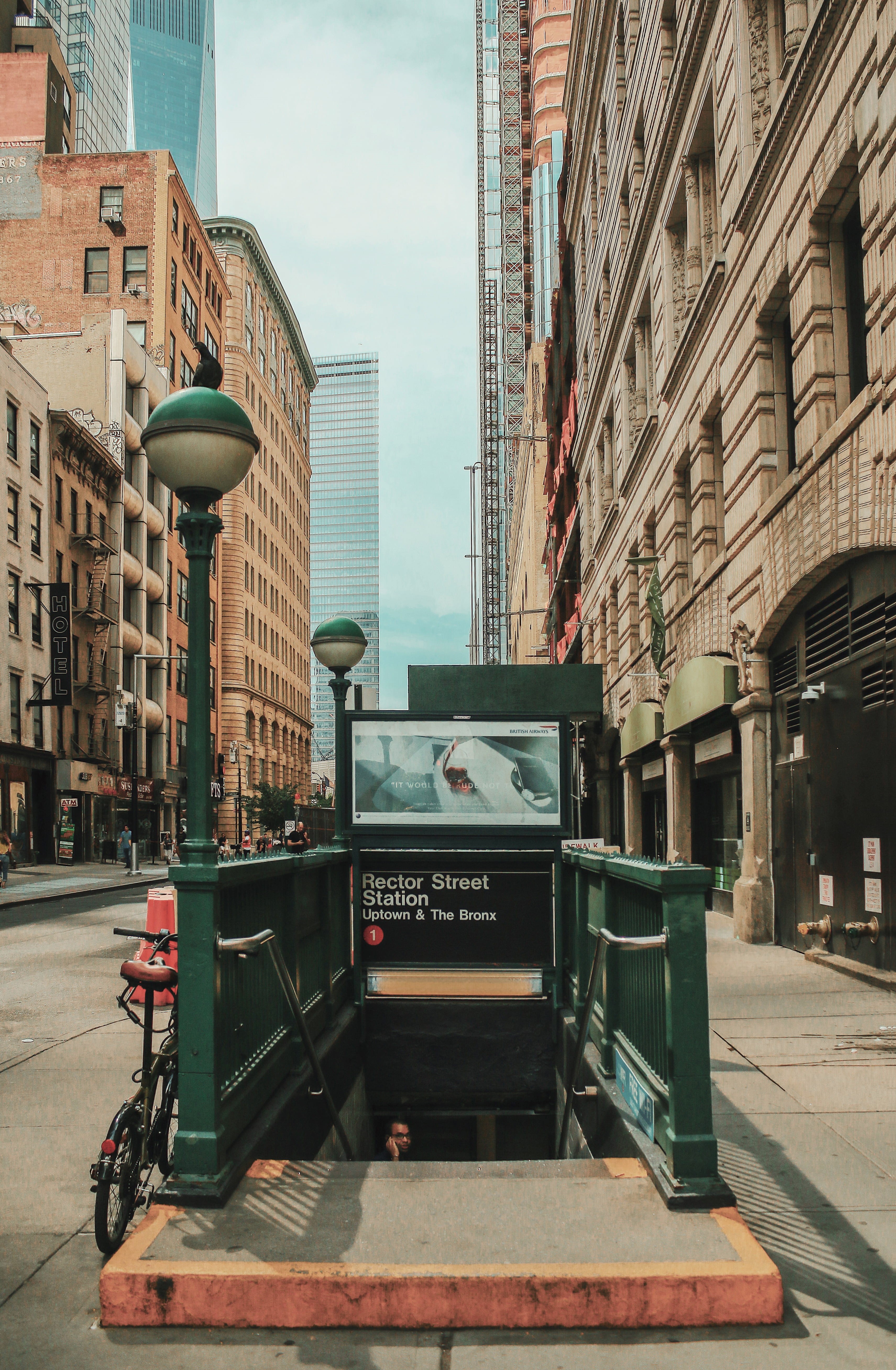 mode of transportation, city street, 5K, outdoors, day, daytime, street light, architecture, bike, green, residential district, rector, city life, ny, Phone HD Wallpaper