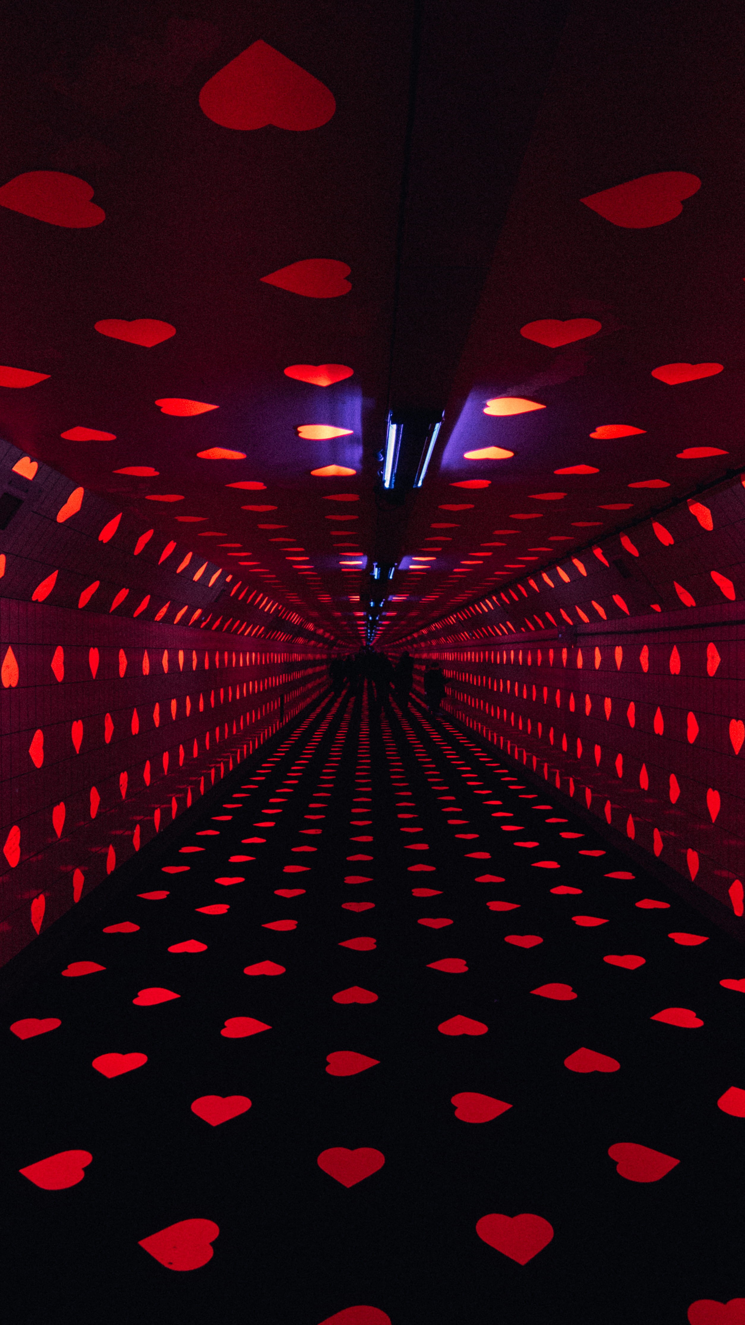 in a row, mystery, technology, nightclub, abstract, multi colored, arts culture and entertainment, laser, texture, ceiling, red, valentinesday, polka dot, Phone HD Wallpaper