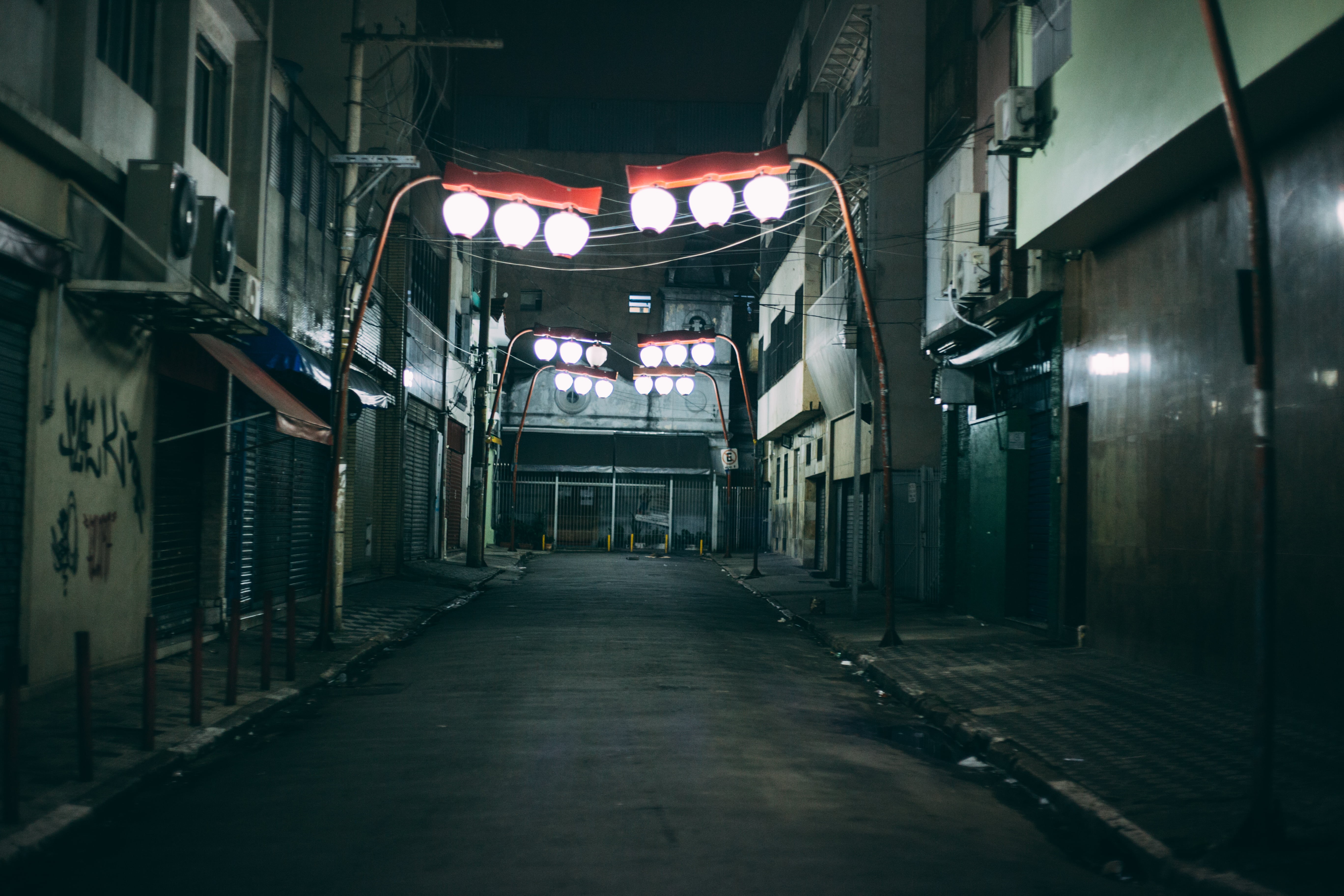 alley, outdoors, absence, picture, lighting equipment, architecture, person, dark, direction, sidewalk, evening, narrow, empty, the way forward, footpath, HD Wallpaper