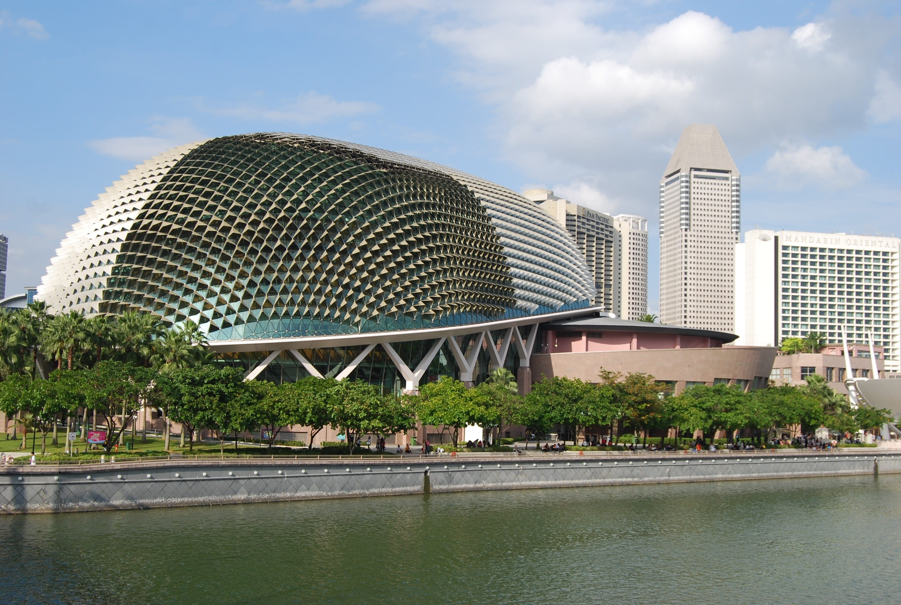 downtown, singapore, urban, architecture, office building exterior, outdoors, outdoor, landscape, water, sky, famous, built Structure, scene, Town, office, HD Wallpaper
