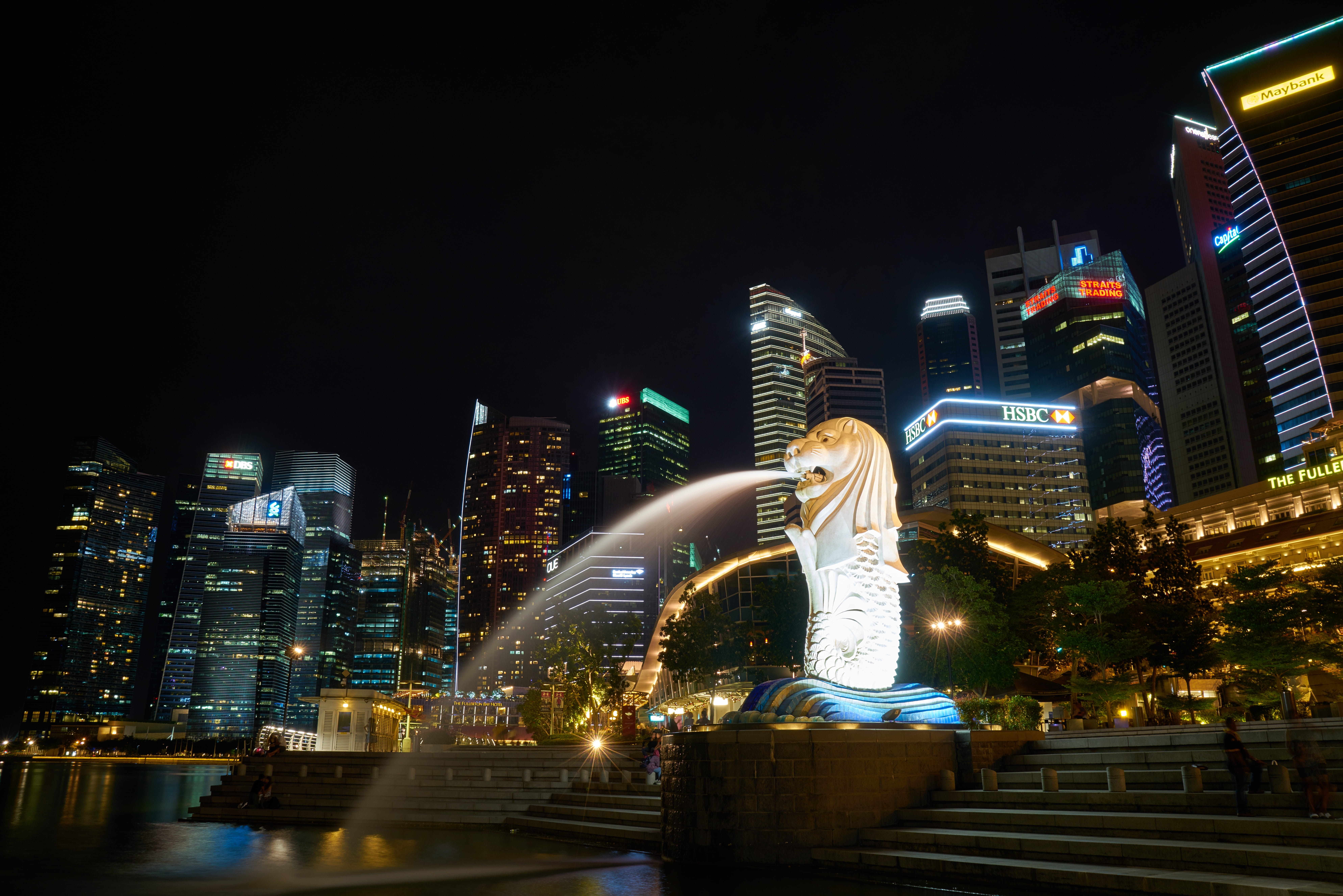 high, composition, building, famous Place, water, singapore, City, river, motion, contemporary, photography, holidays, wealth, holiday, sculpture, cityscape, HD Wallpaper