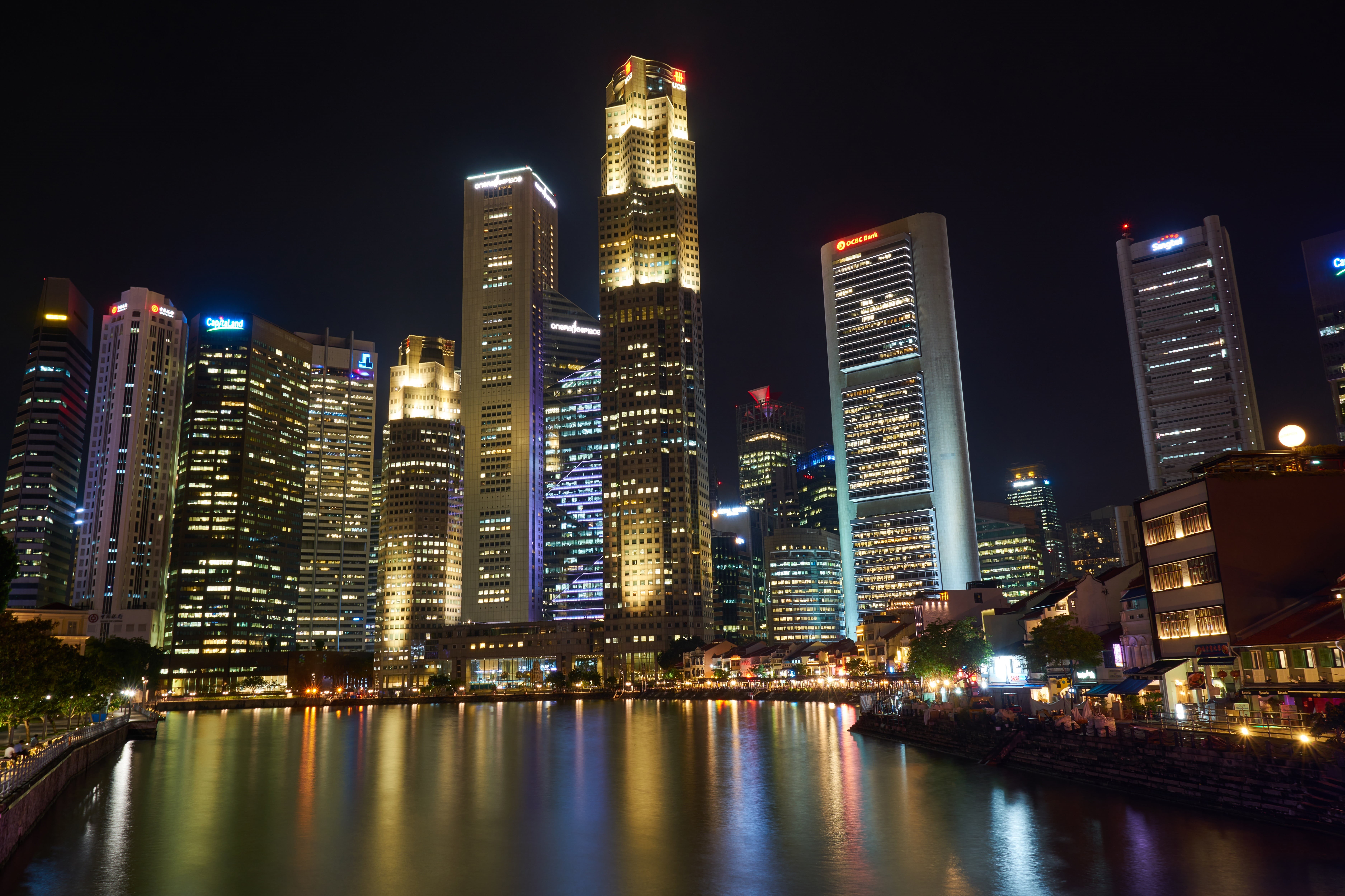 composition, portrait, contemporary, built structure, holidays, high, urban, singapore, urban skyline, waterfront, city ​​center, luxury, city, HD Wallpaper