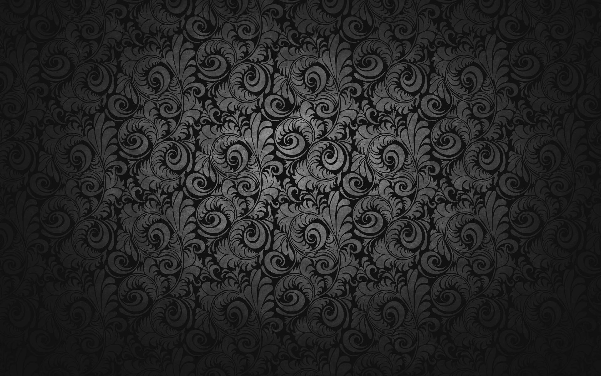 picli, piecli, 1080P, silver, black, texture, 3d and abstract, dark, tendril, HD Wallpaper