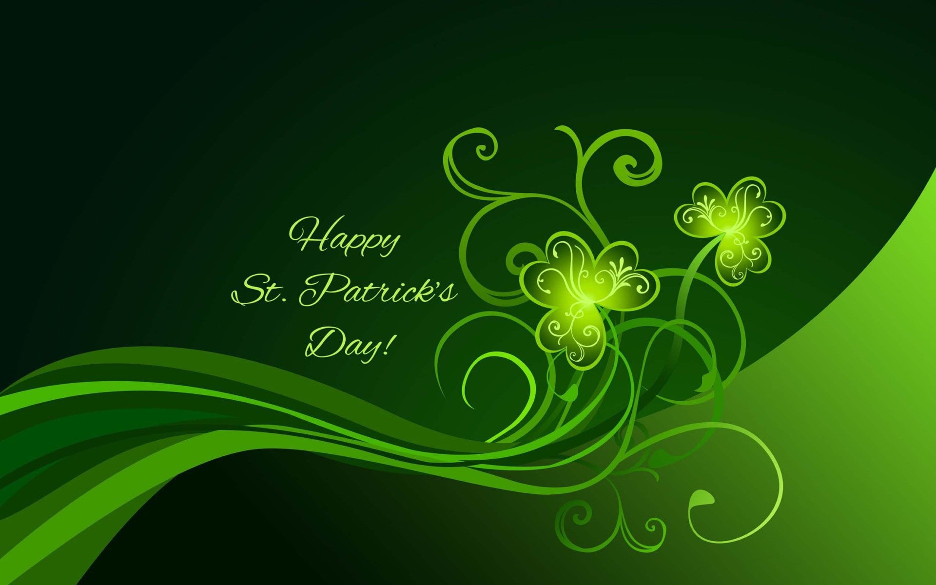 swirl, plant part, art and craft, St. Patricks Day, freshness, spiral, nature, green background, growth, plant, close-up, leaf, communication, green color, HD Wallpaper