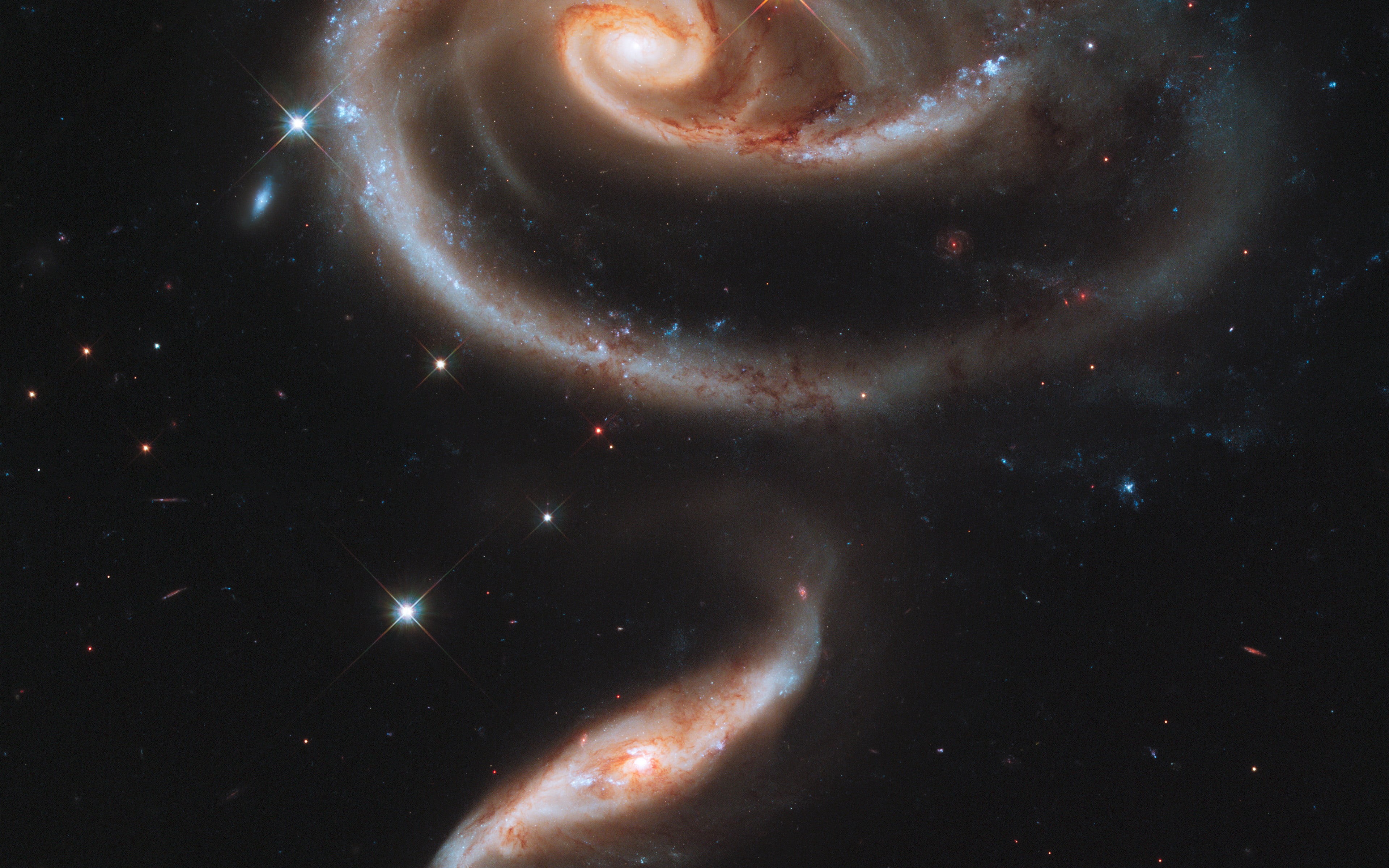 mystery, space, spiral, luminosity, bright, star - space, 4K, outdoors, nature, space exploration, beauty in nature, majestic, galaxy, sky, satellite view, HD Wallpaper