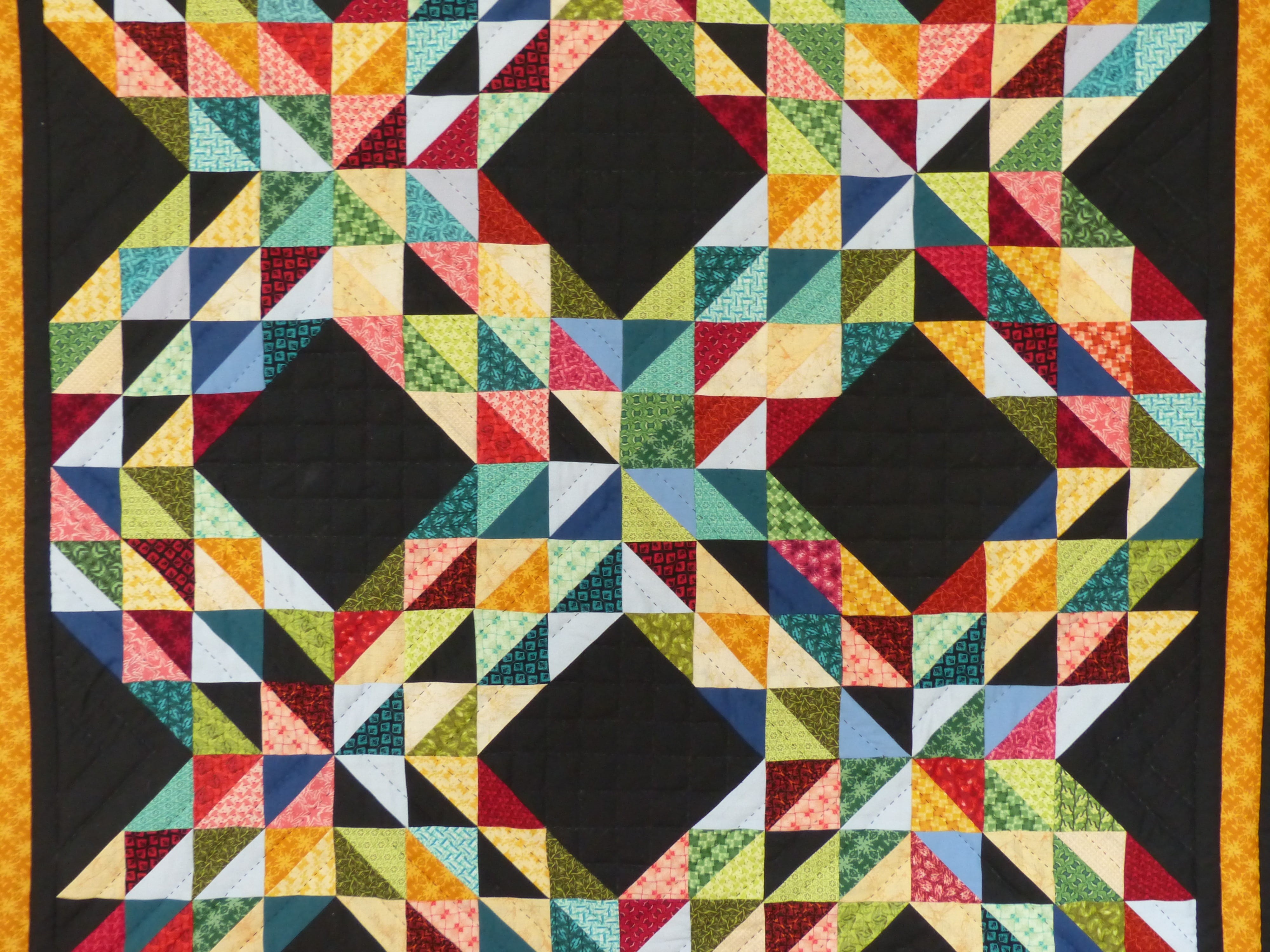 multi colored, pattern, flooring, hand labor, 4K, colorful, directly above, geometric shape, self stitched, design, craft, backgrounds, still life, multicolored, HD Wallpaper