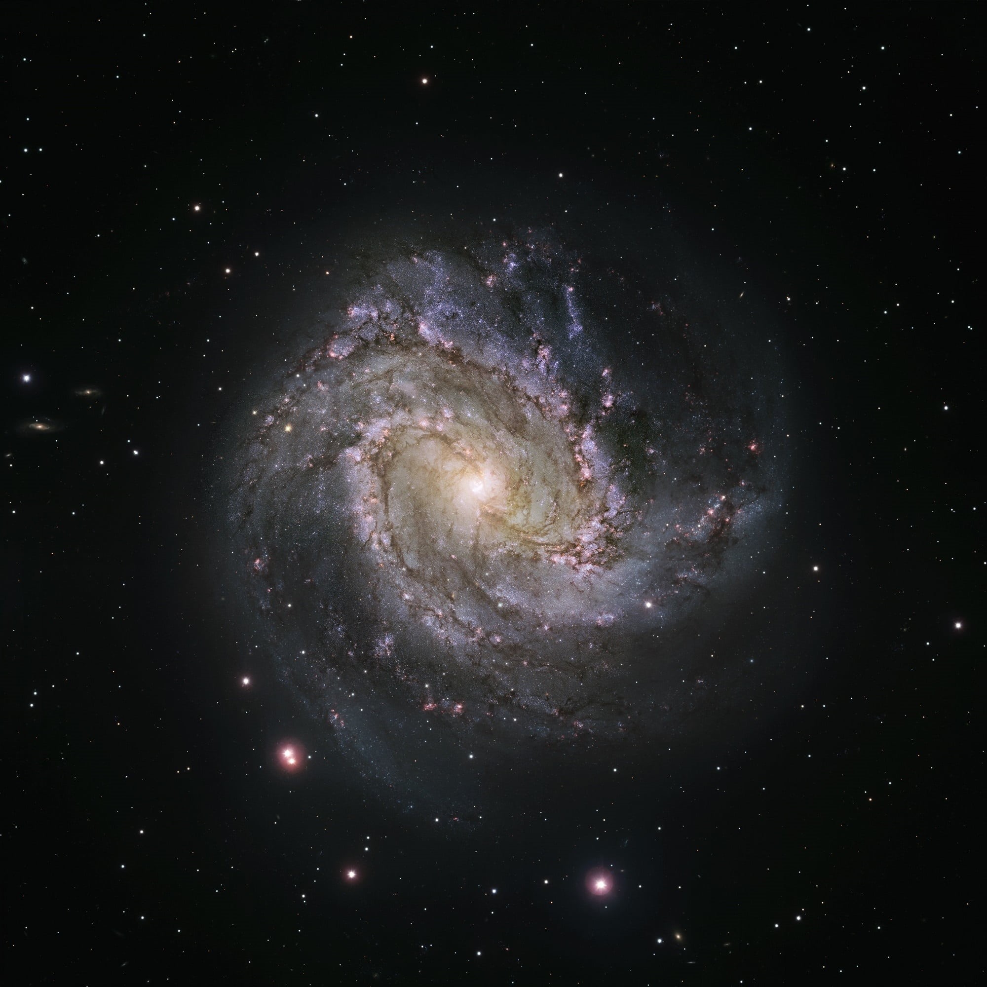 starry, messier 83, single object, sky, nature, 1080P, spiral, illuminated, stars, shine, no people, black, space, scenics - nature, space exploration, Phone HD Wallpaper
