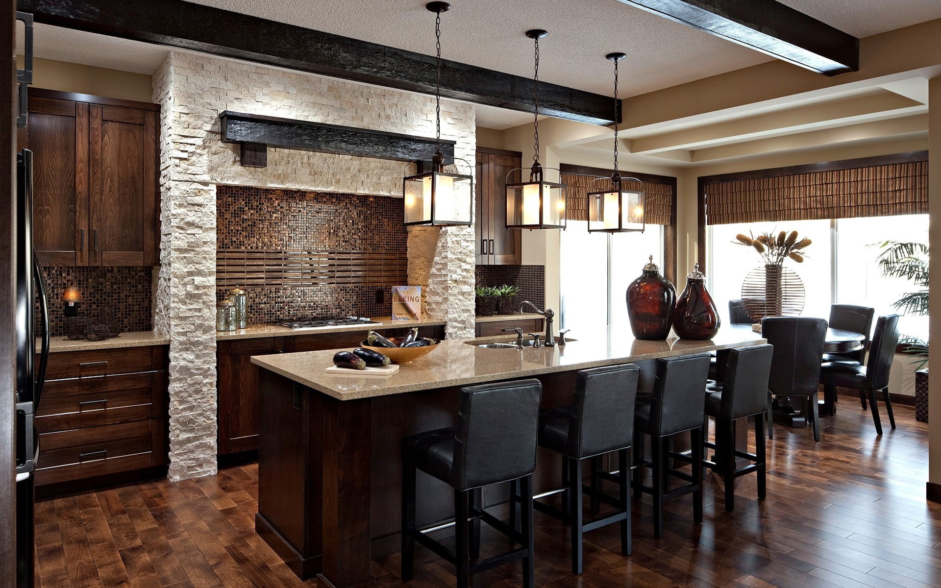 residential Building, furniture, cabinet, no People, home Showcase Interior, lifestyles, window, apartment, elegance, kitchen Island, mansion, hardwood, HD Wallpaper