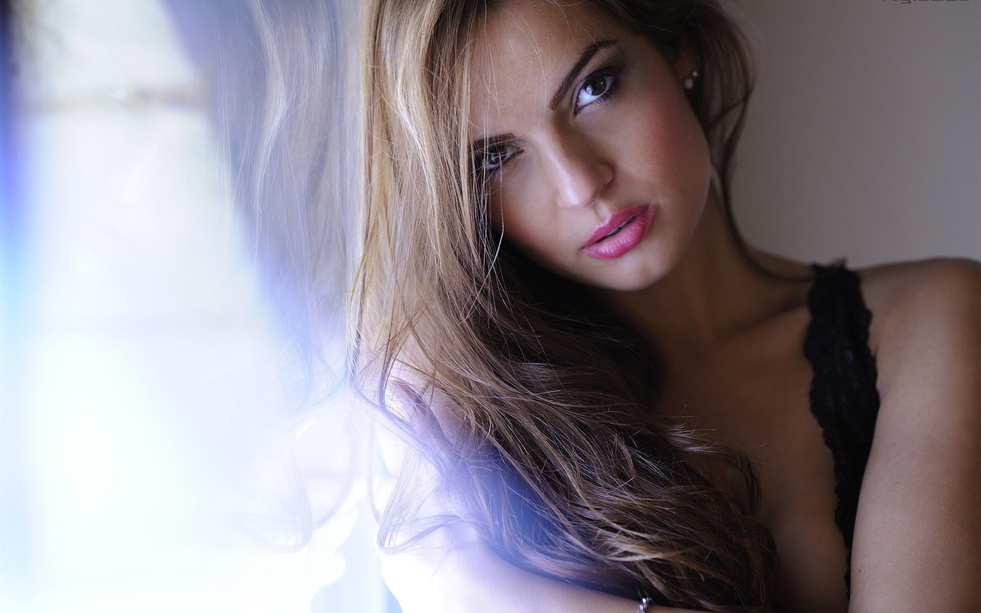 Glare, Lips, 1080P, Face, Girl, Eyes, HD Wallpaper