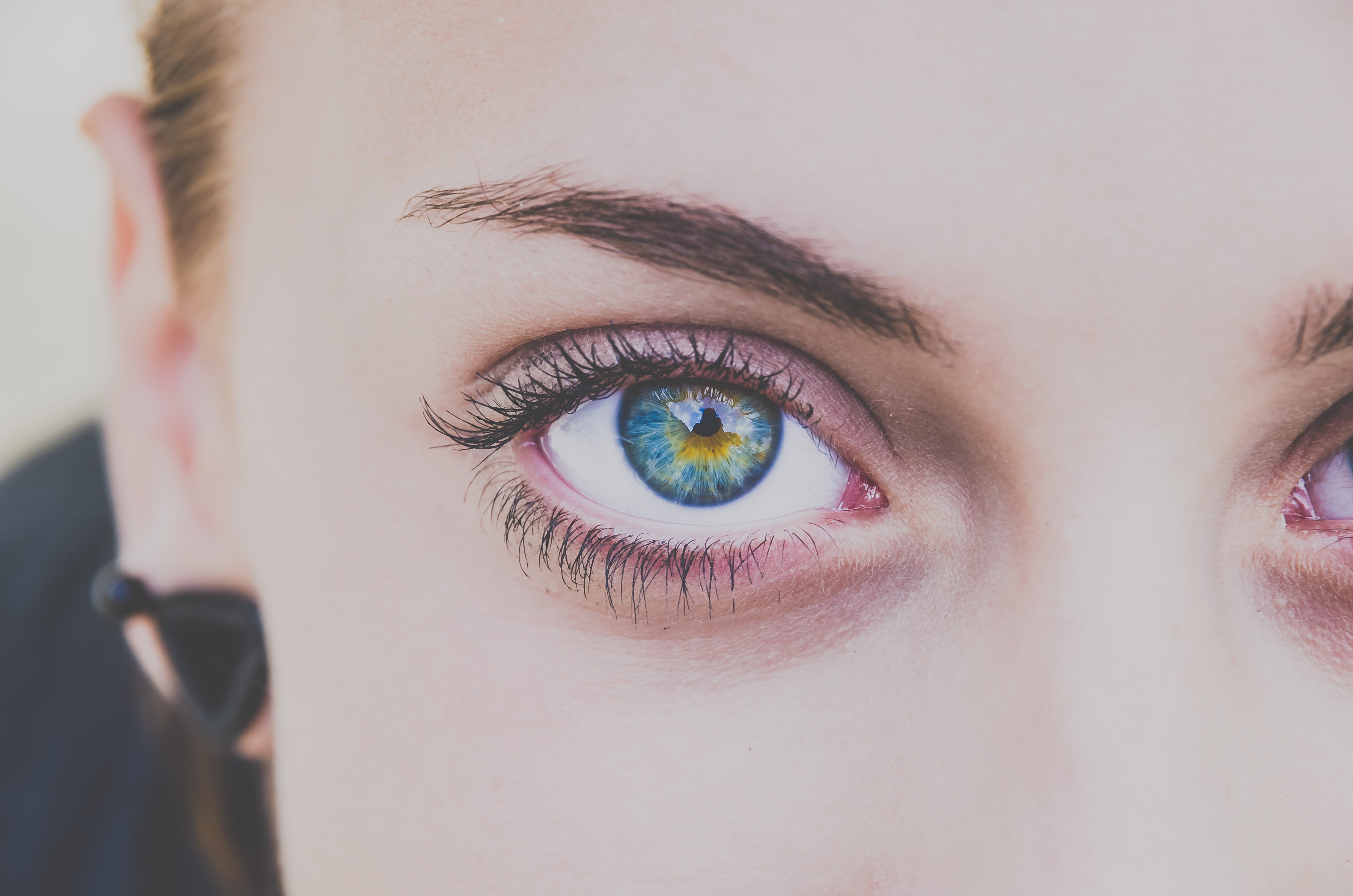 beauty, close-up, caucasian Ethnicity, human Eye, photography, blue eye, human body part, eyeball, people, women, adult, blue eyes, close, looking at camera, HD Wallpaper