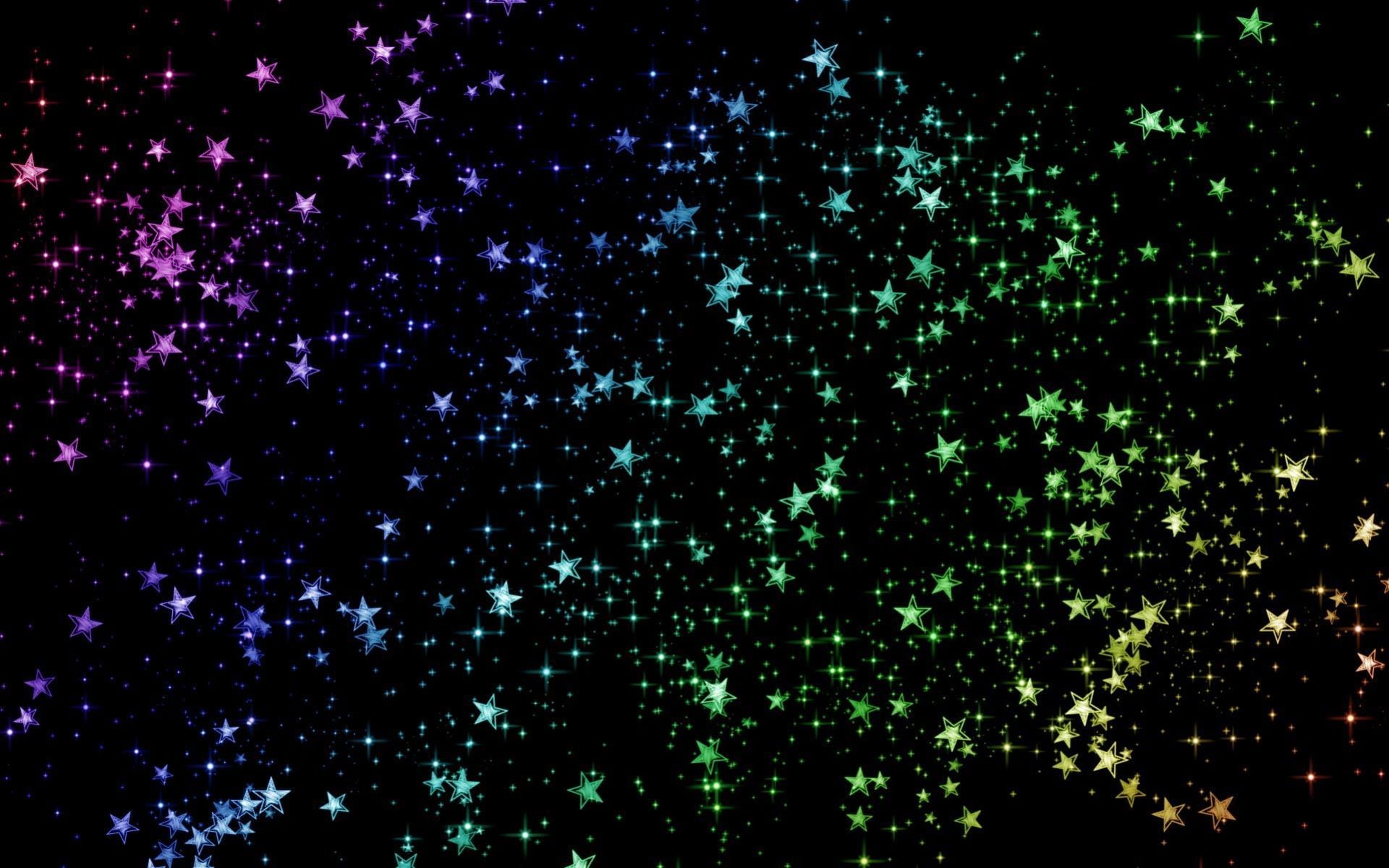 pattern, low angle view, blue, dark, growth, backdrop, glitter, sky, Shine, illustration, green, stars, night, green color, multi Colored, no people, color, HD Wallpaper
