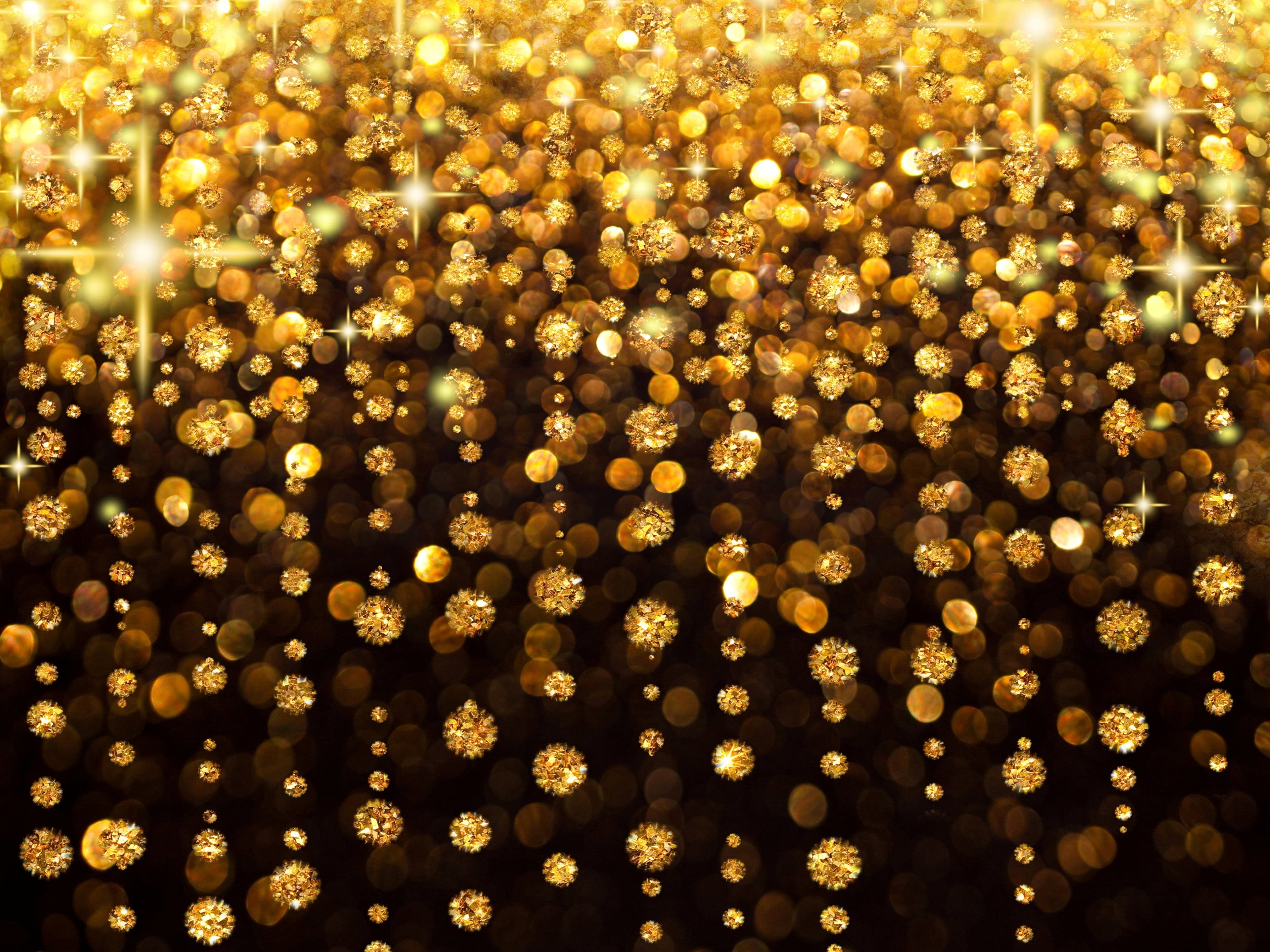 shiny, year, vibrant Color, close-up, spotted, christmas, backgrounds, glowing, yellow, photographic Effects, luxury, background, outdoors, abstract, full frame, HD Wallpaper