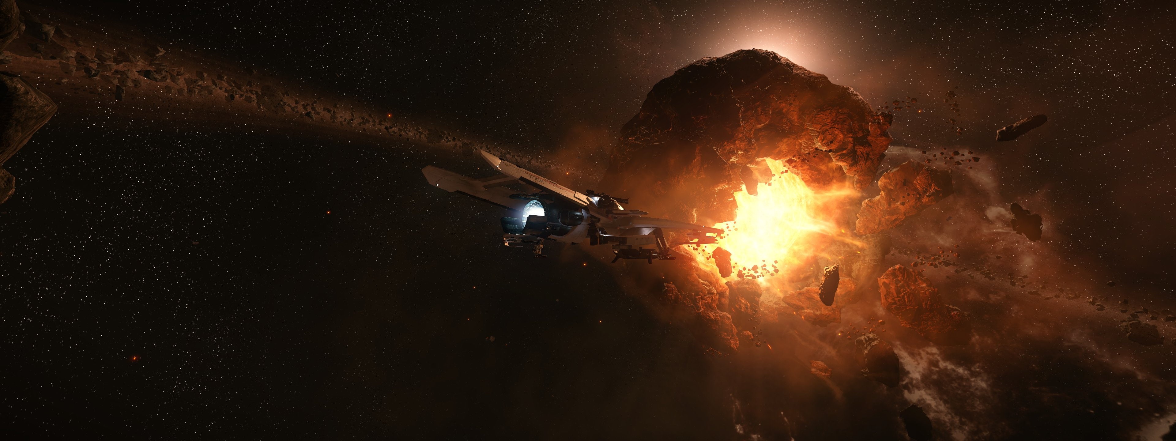 fire, action, shooter, citizen, Fighting, burning, Futuristic, Simulator, 3840x1440 px, Startegy, night, aggression, fire - natural phenomenon, sci, flame, HD Wallpaper