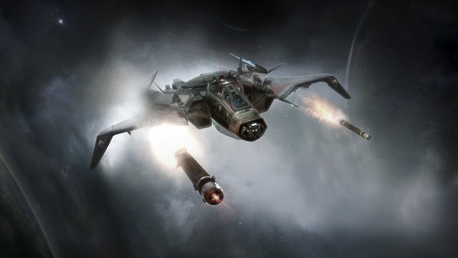 spaceship, tactical, shooter, 1080P, ship, action, star, startegy, fiction, sci-fi, science, simulator, fps, fighting, citizen, game, futuristic, space, HD Wallpaper