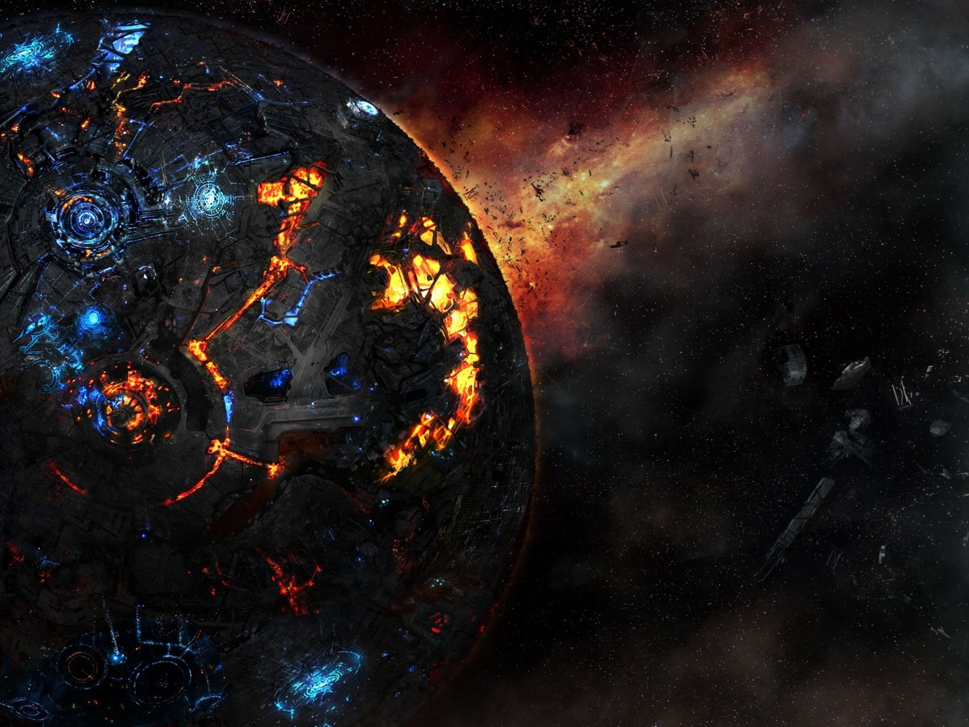 fall, 1080P, transformers, sci-fi, cybertron, mecha, shooter, action, fighting, HD Wallpaper