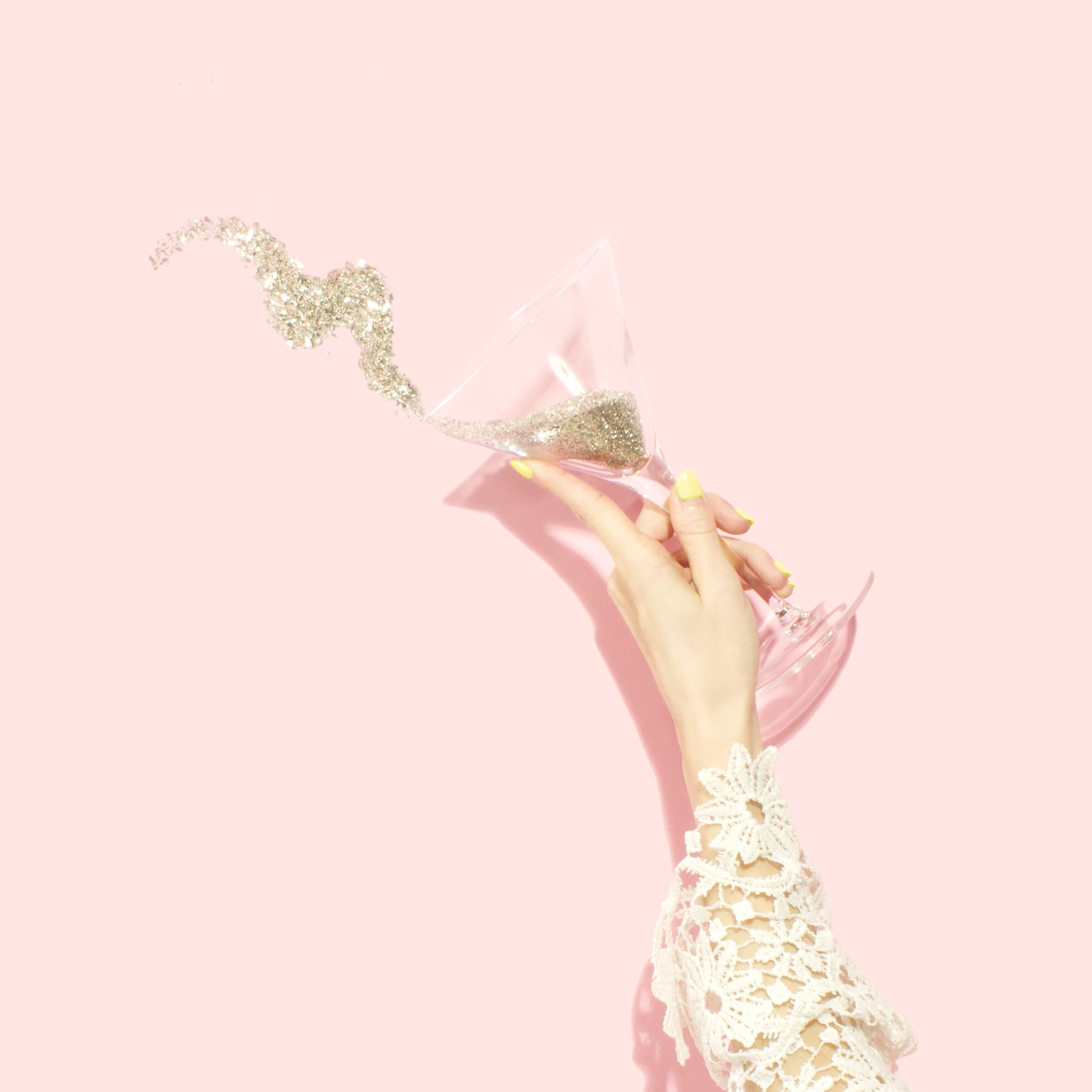 flowering plant, close-up, cut out, bunch of flowers, hand, pink, glass, pink background, drink, person, festival, flatlay, freshness, holiday, copy space, Phone HD Wallpaper