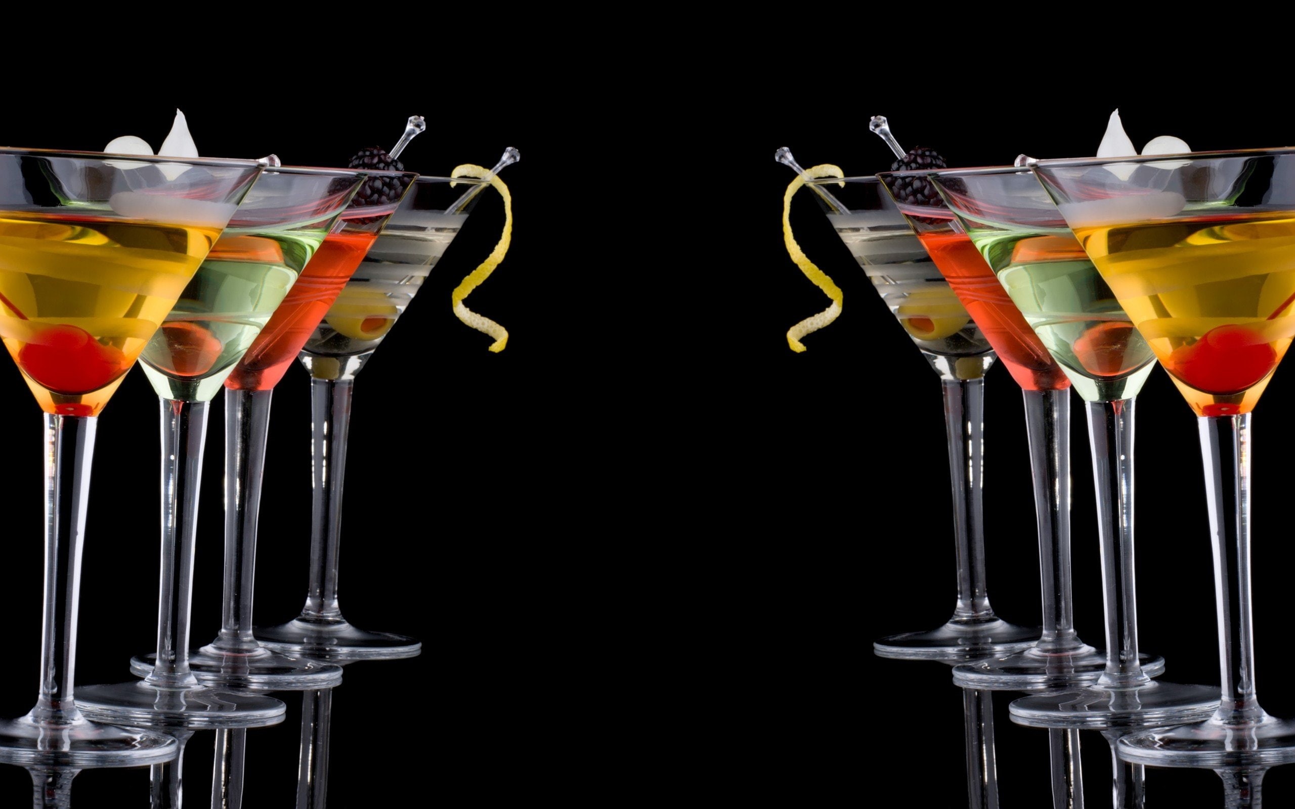 martini, fruit, still life, drinking glass, celebration, drink, food and drink, nightlife, studio shot, copy space, household equipment, black background, HD Wallpaper