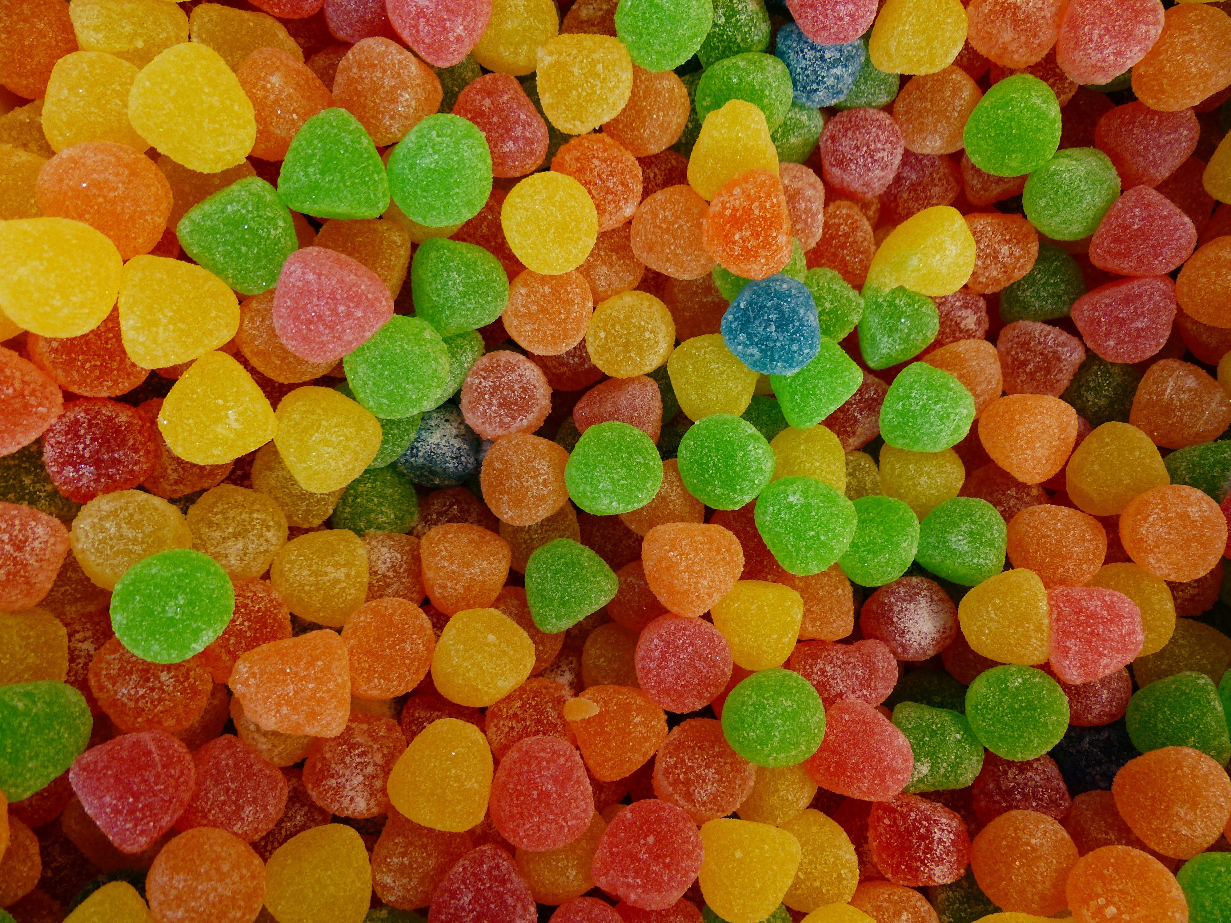 multi colored, unhealthy eating, full frame, sweet food, gummy, large group of objects, sugar candies, color, choice, assorted, backgrounds, confectionery, HD Wallpaper