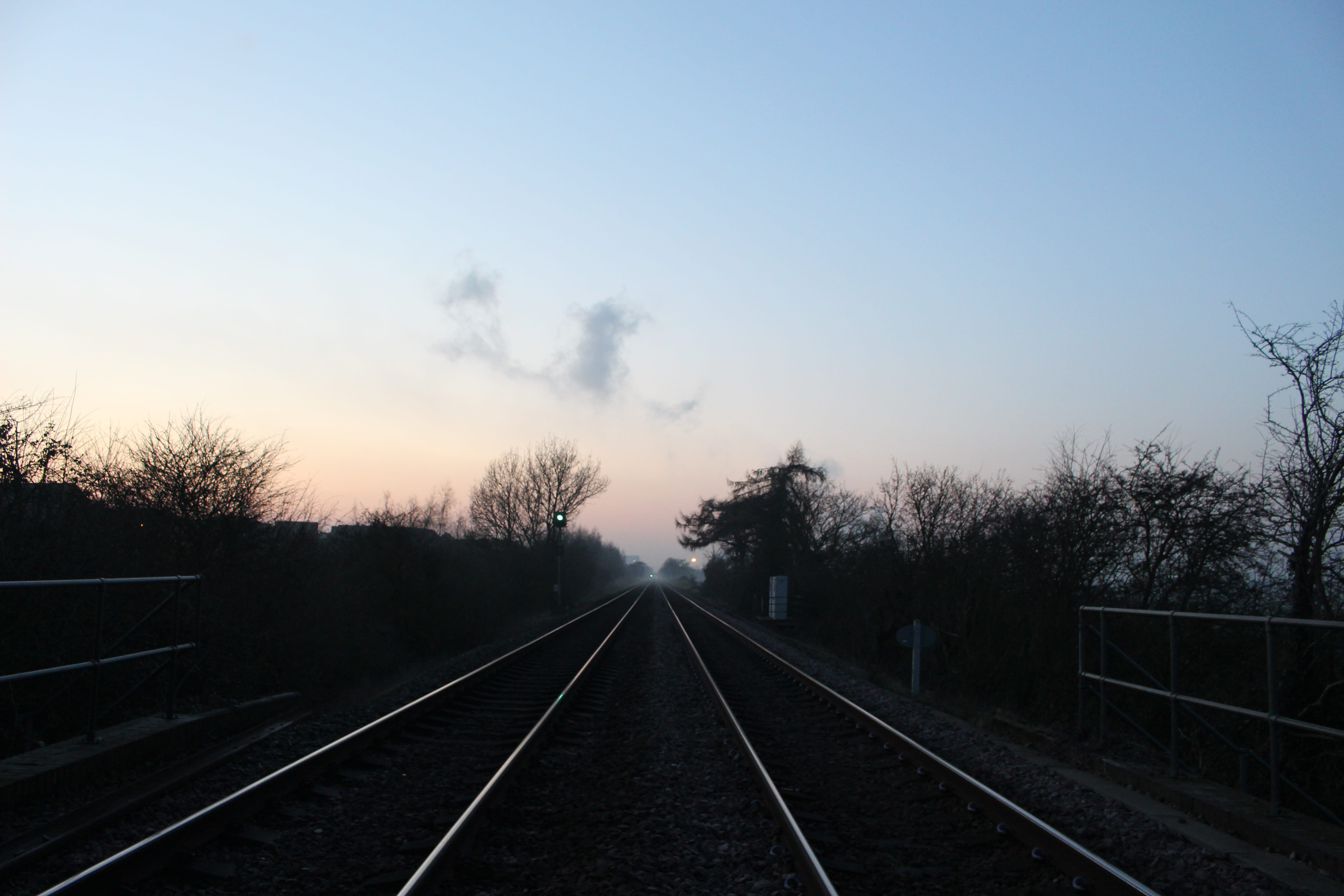 train, bury saint edmunds, the way forward, outdoors, clear sky, long, mode of transportation, copy space, plant, sky, day, tree, nature, sunset, no people, HD Wallpaper