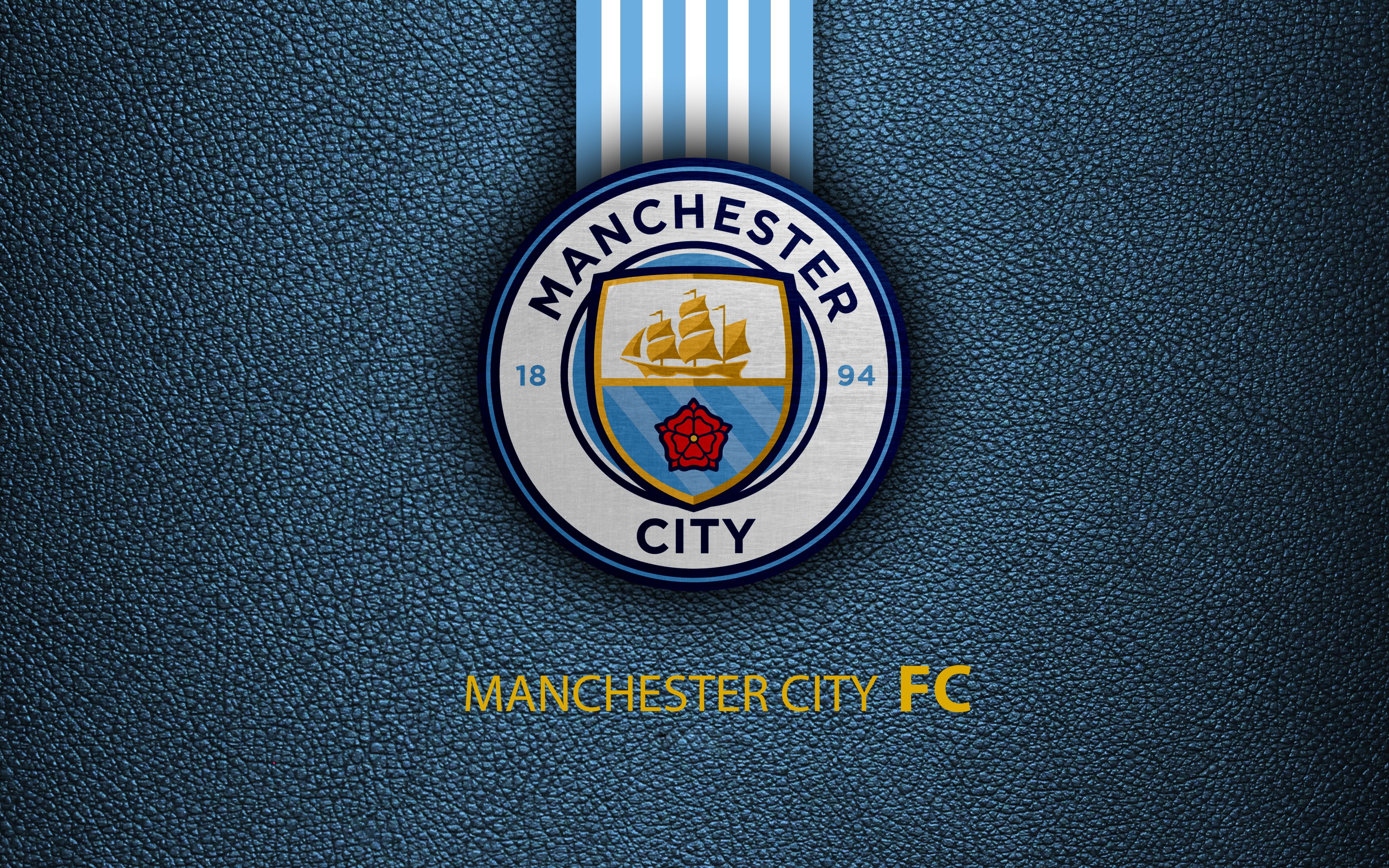 4K, Logo, Manchester City F.C., Soccer, HD Wallpaper