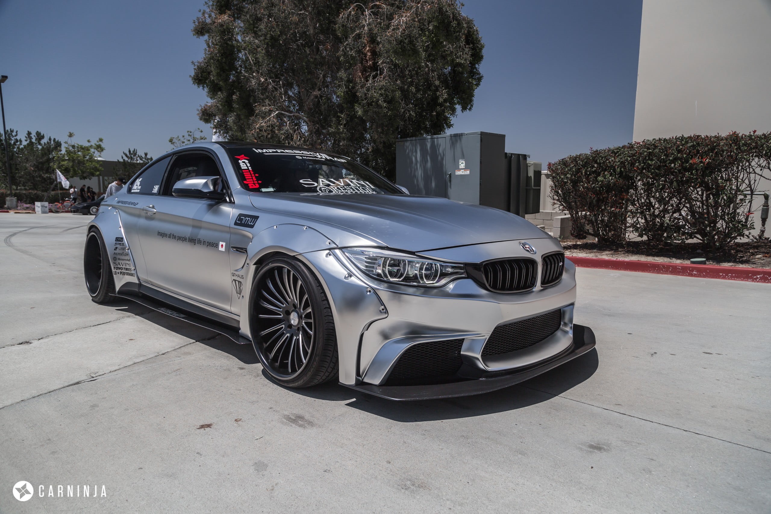 BMW M4 Coupe, plant, no people, day, BMW M4, BMW M4 Cabrio, nature, tree, Carninja, stationary, parking, LB Performance, mode of transportation, LB Works, HD Wallpaper