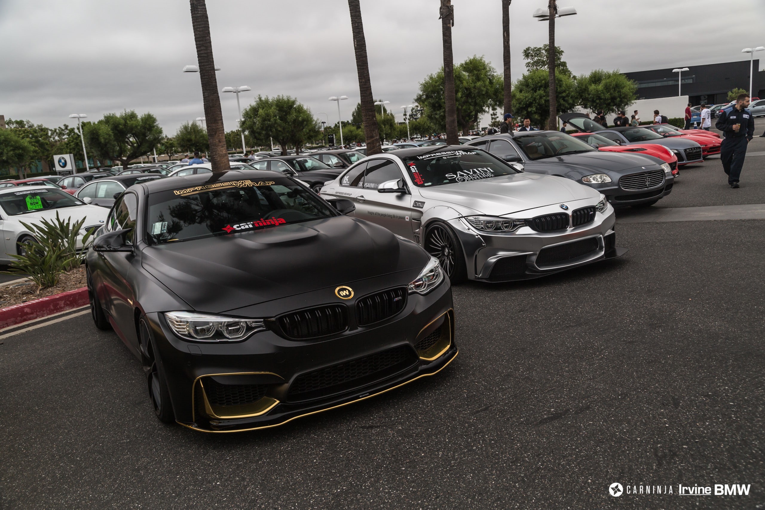 incidental people, low, road, luxury, Carninja, Vossen, BMW M4, architecture, street, BMW M4 Cabrio, 2K, BMW M4 Coupe, tree, outdoors, motor vehicle, wealth, HD Wallpaper
