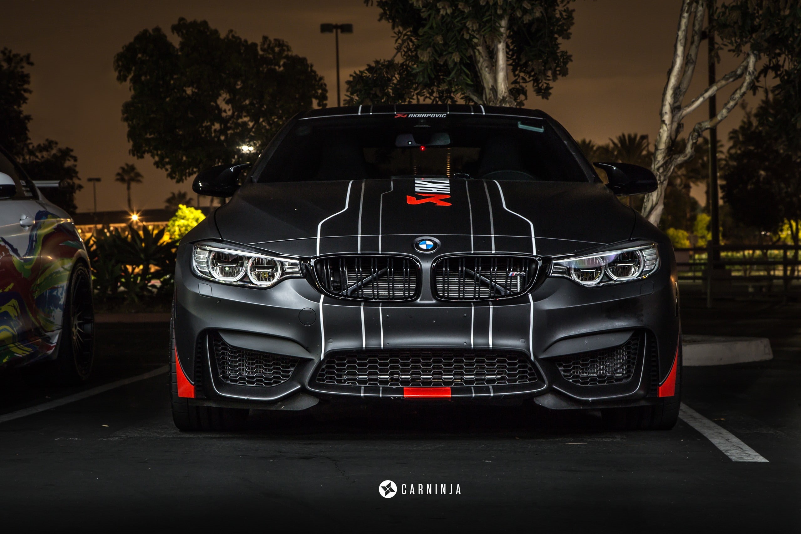car, Vossen, 2K, car interior, street, LB Works, Carninja, LB Performance, BMW M4 Coupe, sunset, low, HD Wallpaper