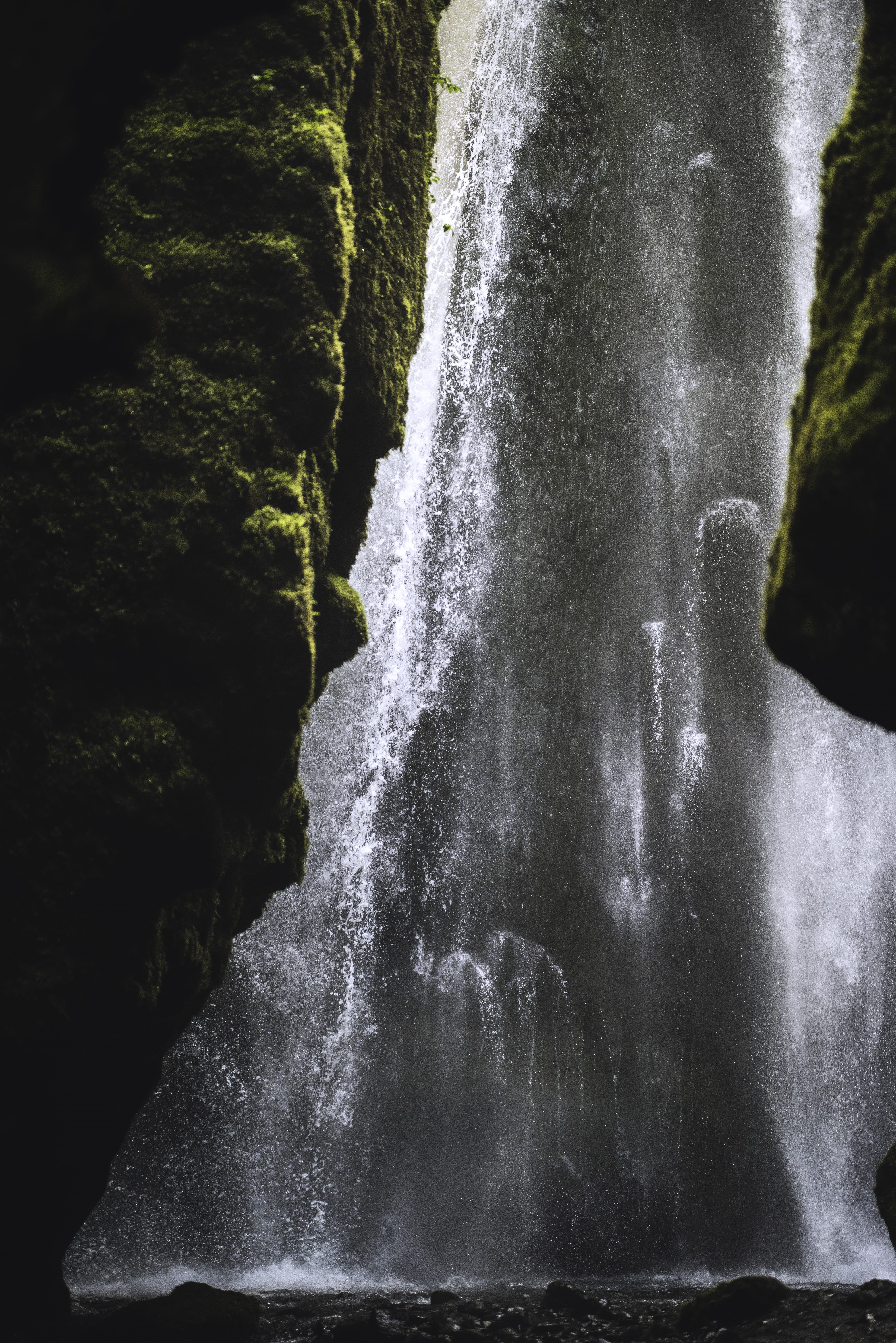 outdoors, nature, flow, land, day, tree, falls, environment, waterfalls, no people, waterfall, flowing, cave, daytime, power in nature, beauty in nature, Phone HD Wallpaper