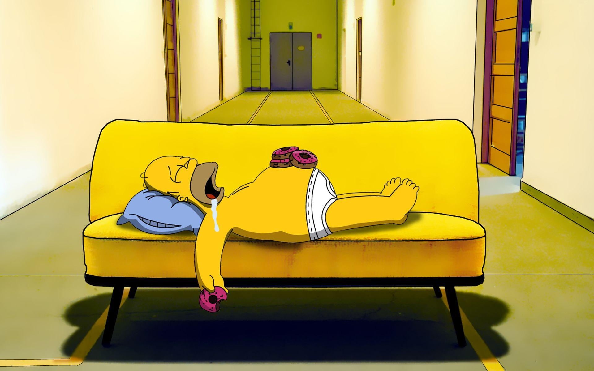 no people, indoors, wall - building feature, home interior, animal representation, empty, creativity, simpson, the simpsons, toy, Cartoons, representation, HD Wallpaper
