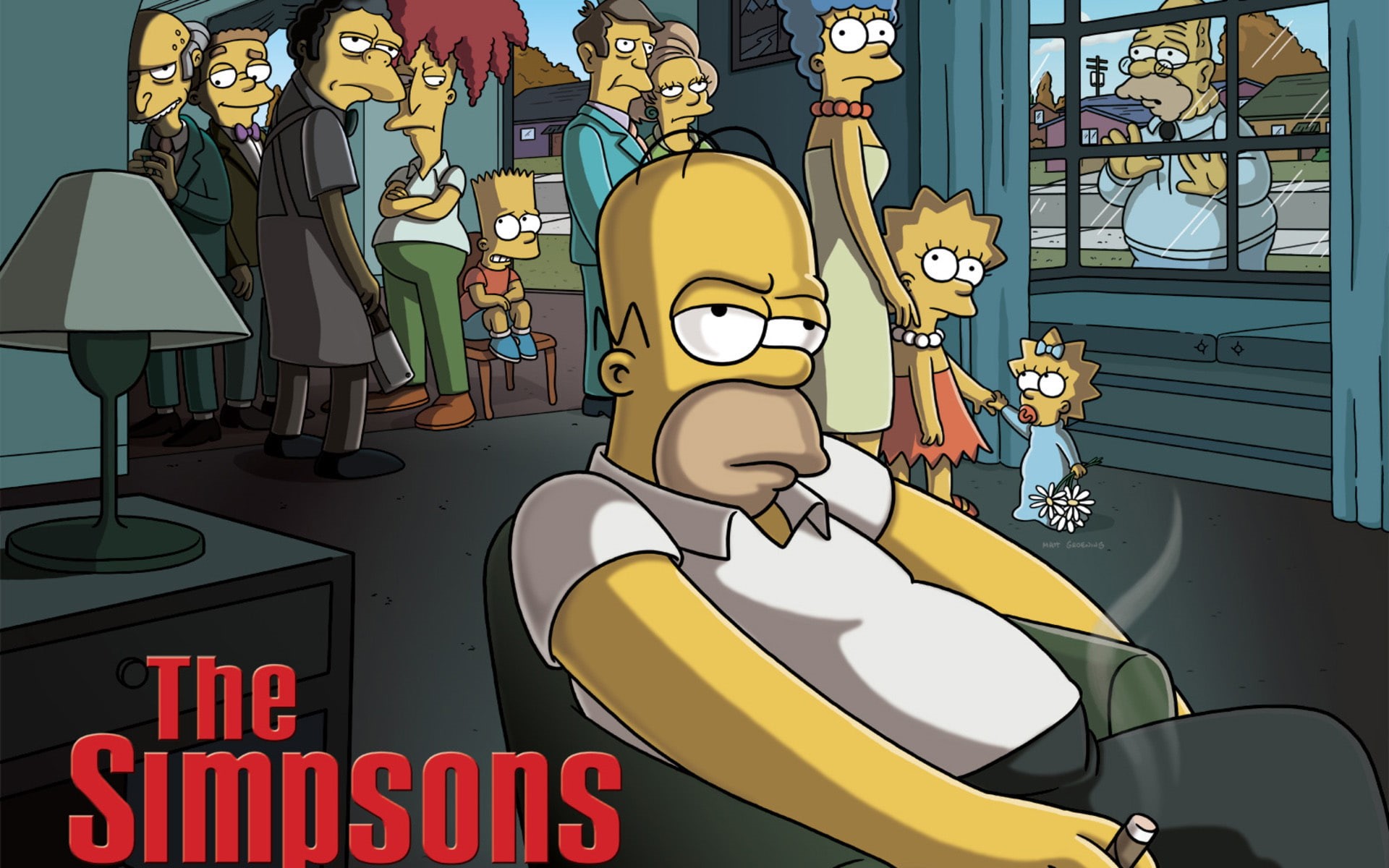 cartoon/comic, the, simpsons, 1080P, hd, sopranos, HD Wallpaper