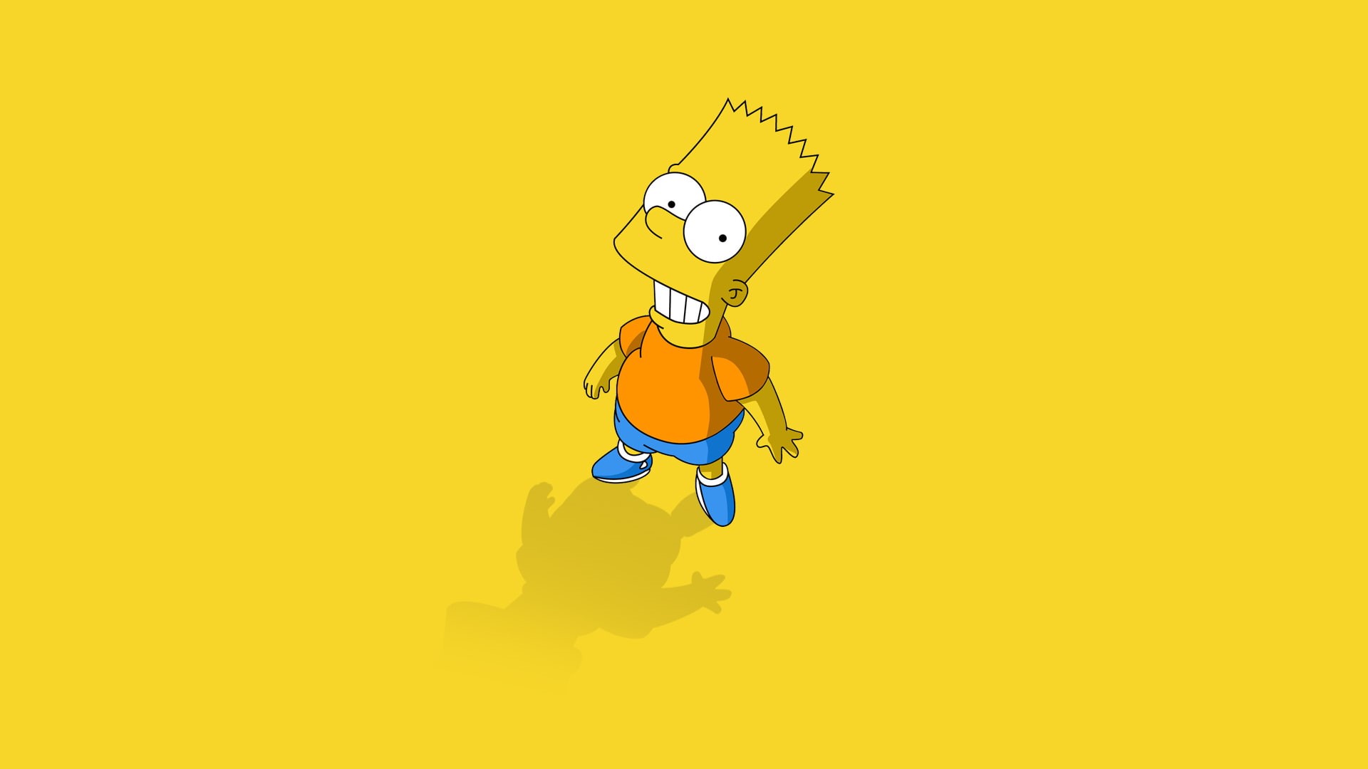 the, cartoon/comic, 1080P, bart, yellow, simpsons, hd, HD Wallpaper