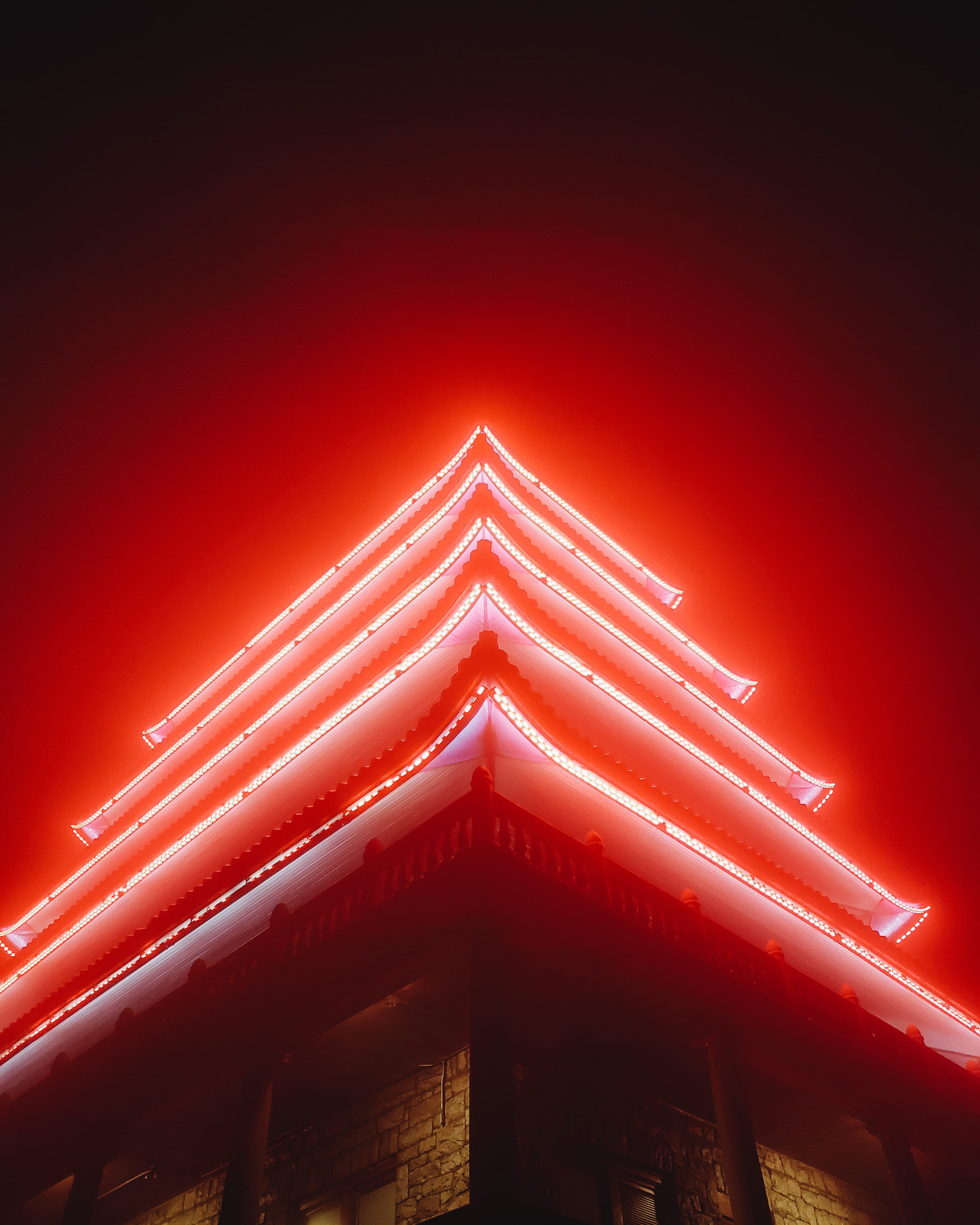 545 s 16th st, pattern, built structure, nature, sky, red, 2K, travel destinations, no people, low angle view, led, reading, architecture, laser, glowing, Phone HD Wallpaper