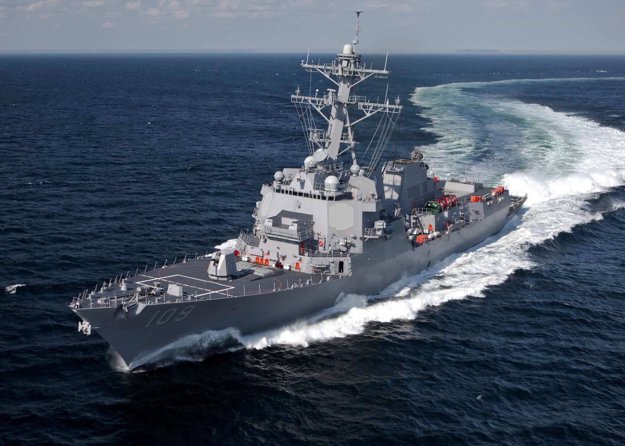 missile, warship, american, uss, 1080P, guided, destroyer, ship, jason, navy, dunham, blue, HD Wallpaper