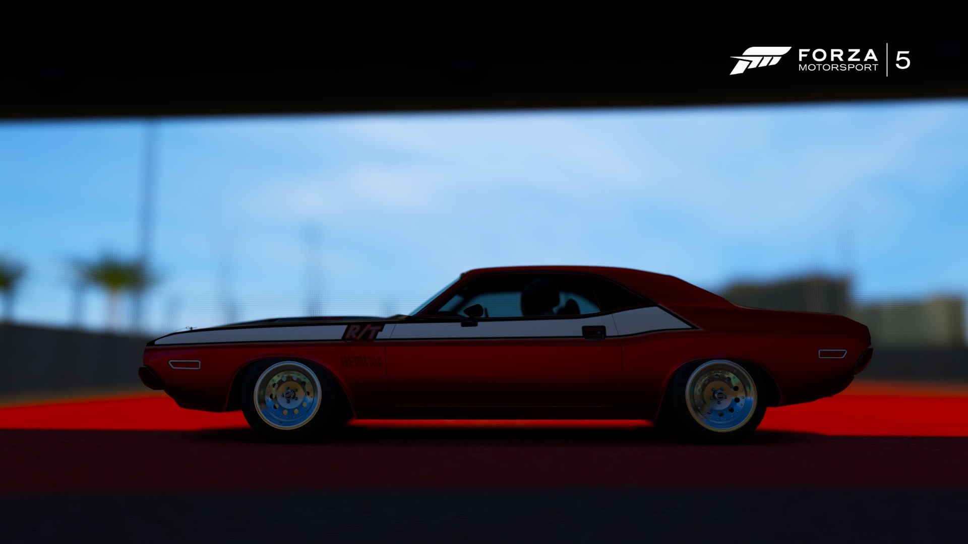 video games, travel, Dodge, land vehicle, muscle, close-up, mode of transportation, car, Forza Motorsport 5, convertible, red, coupe, no people, wealth, HD Wallpaper