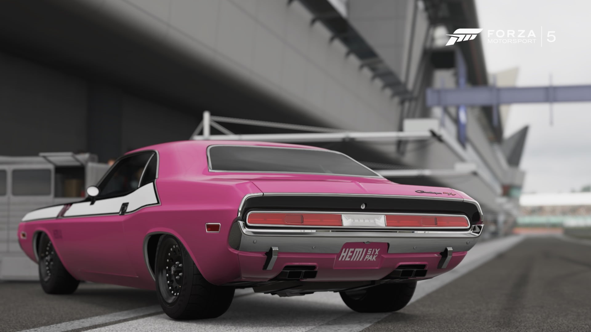 coupe, on the move, no people, Forza Motorsport 5, focus on foreground, motor vehicle, travel, pink cars, built structure, motion, street, city, mode of transportation, HD Wallpaper