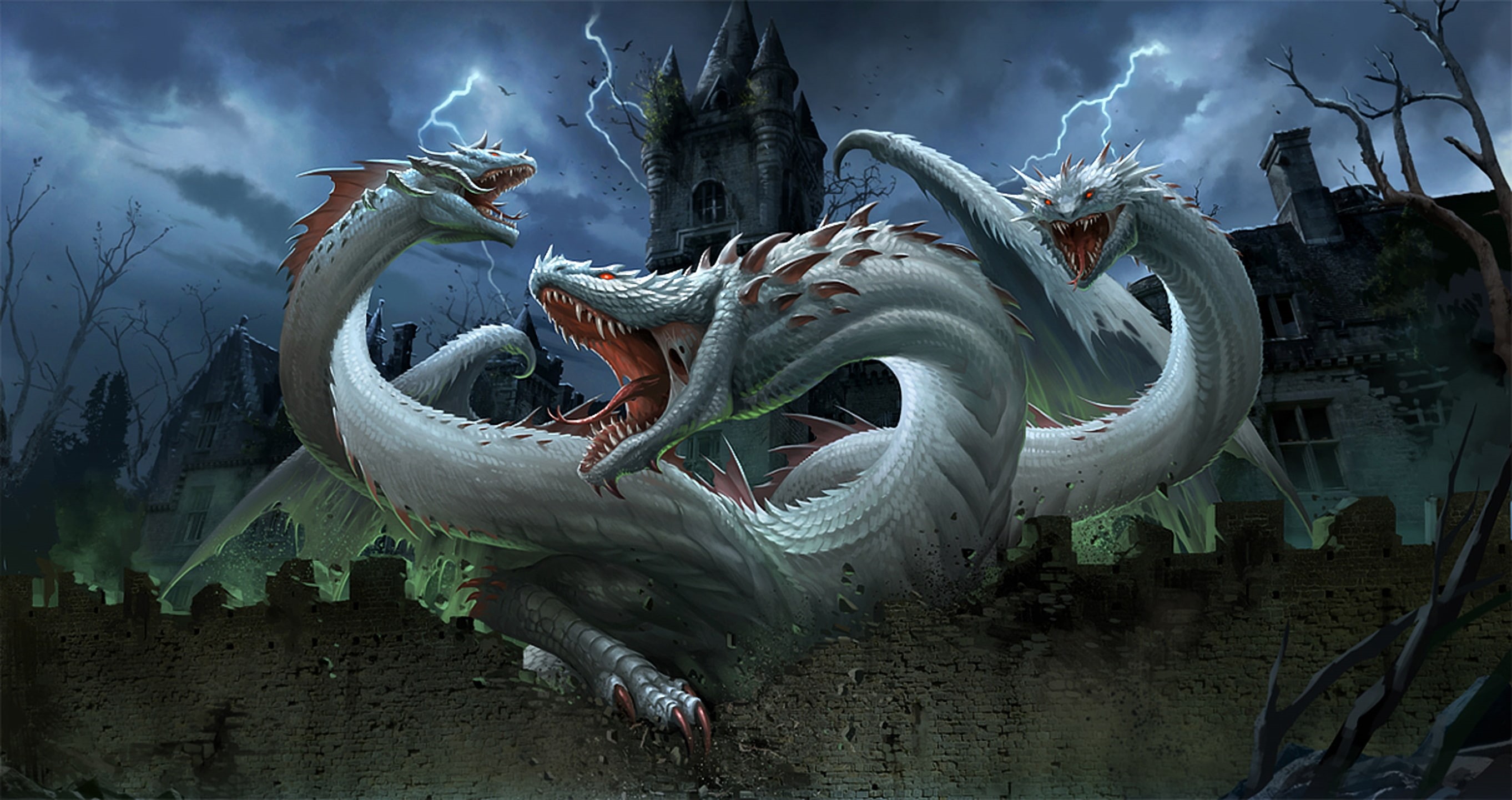 Dragons, 2K, dragon, sandara, rempart, art, fantasy, luminos, balaur, HD Wallpaper