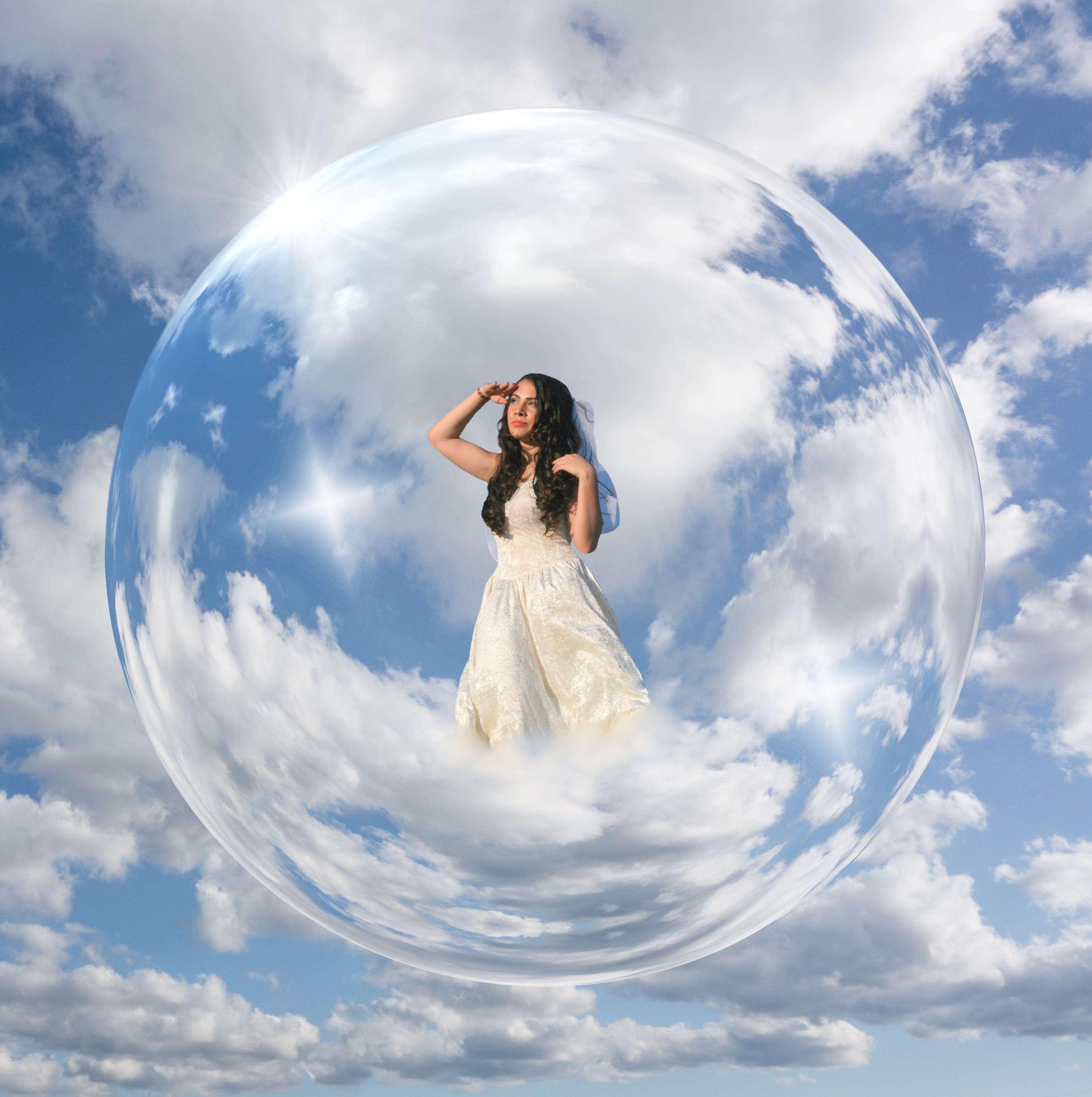 young women, leisure activity, clouded sky, love, female, rainbow, design, hairstyle, fantasy, 2K, beautiful woman, digital composite, enchanting, divinity, Phone HD Wallpaper