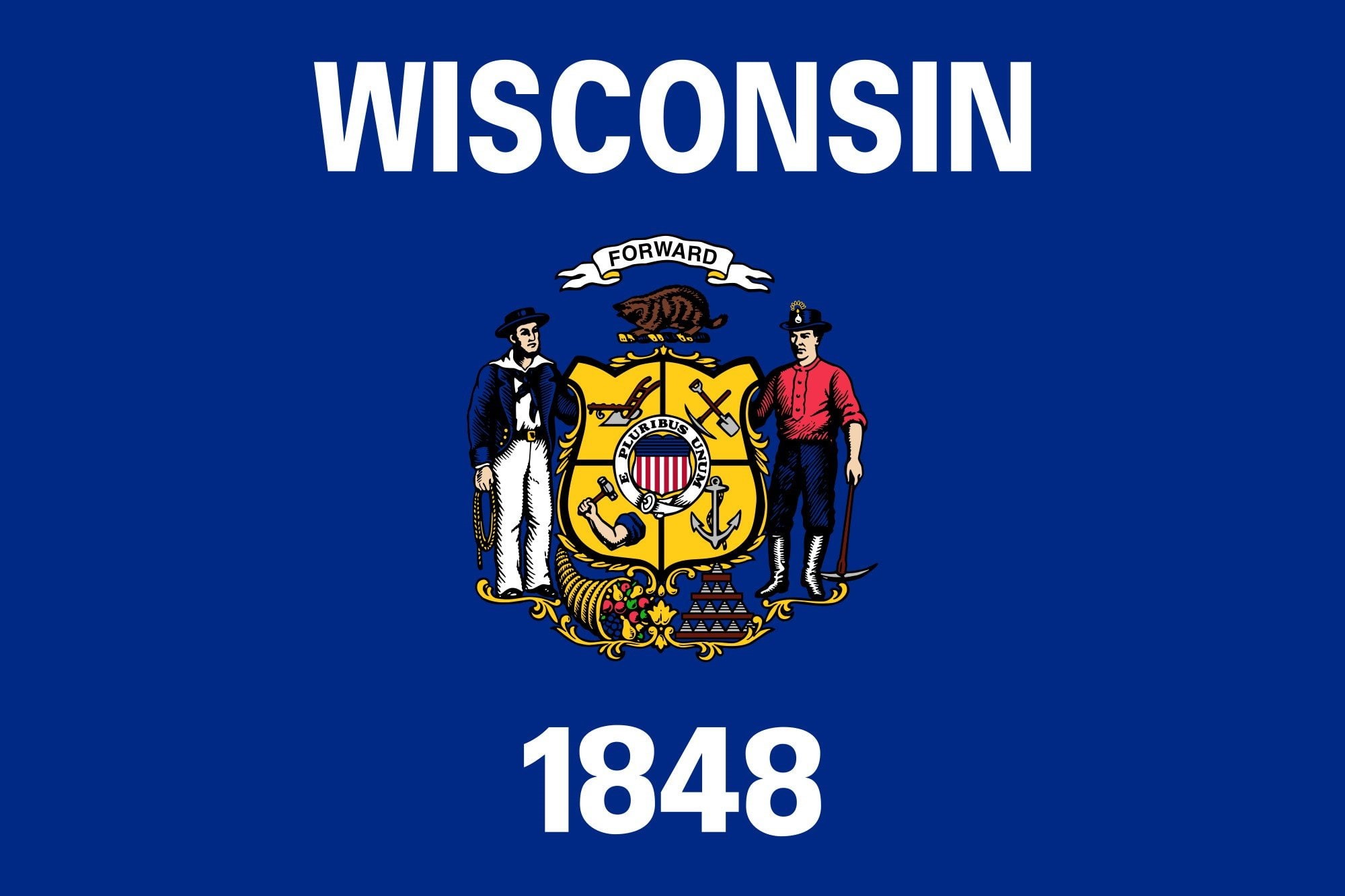 1080P, 2000px flag, wisconsin svg, HD Wallpaper