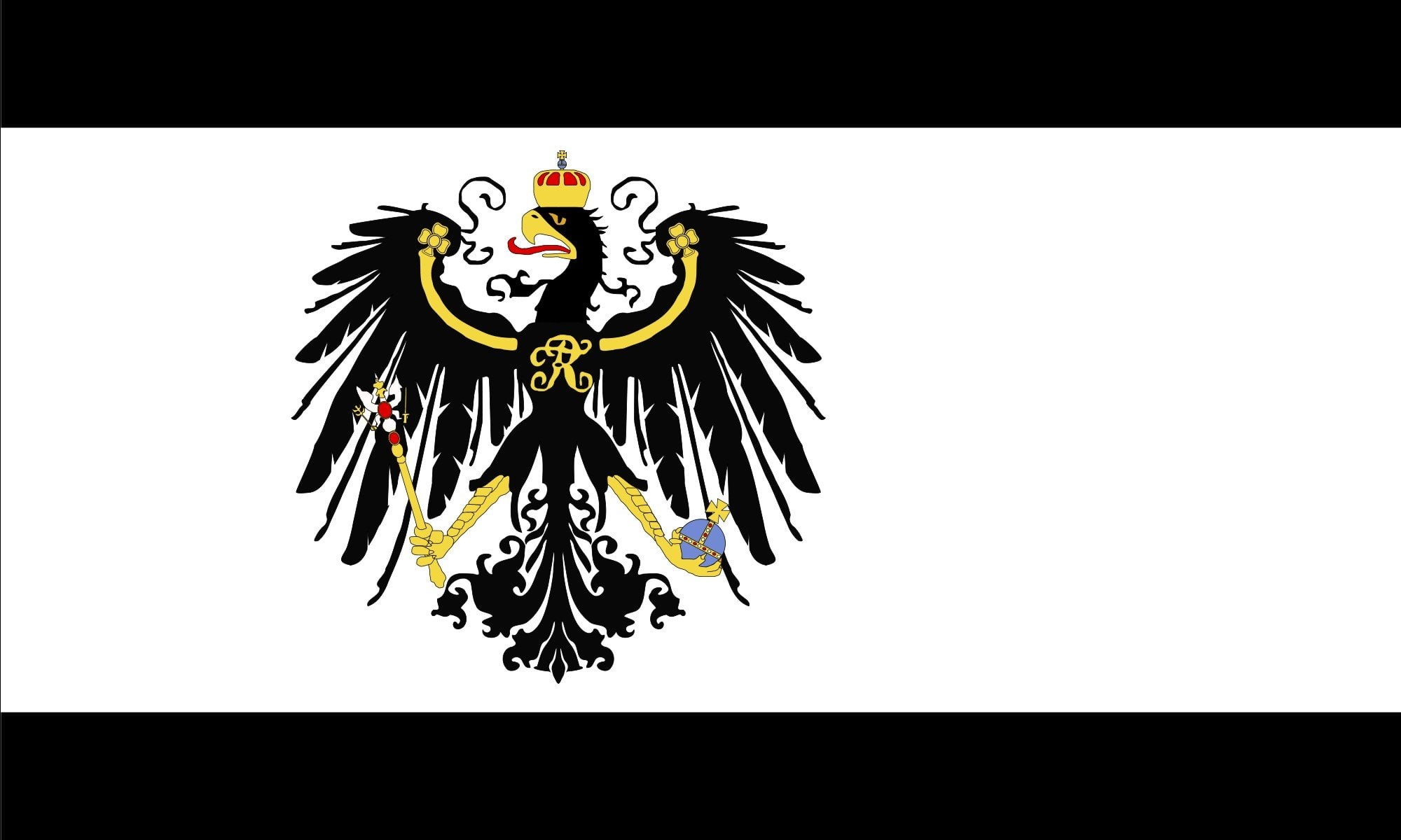 1892 1918 svg, prussia, 2000px flag, 1080P, HD Wallpaper