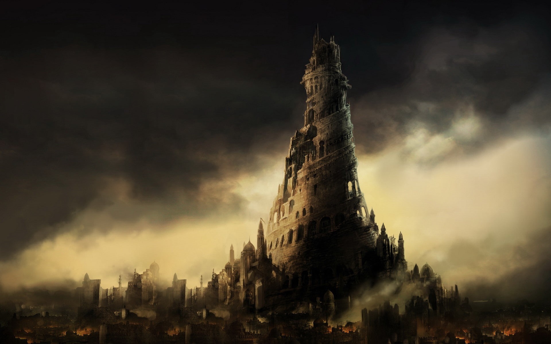 prince, persia, babylon, 1080P, tower, artwork, thrones, HD Wallpaper
