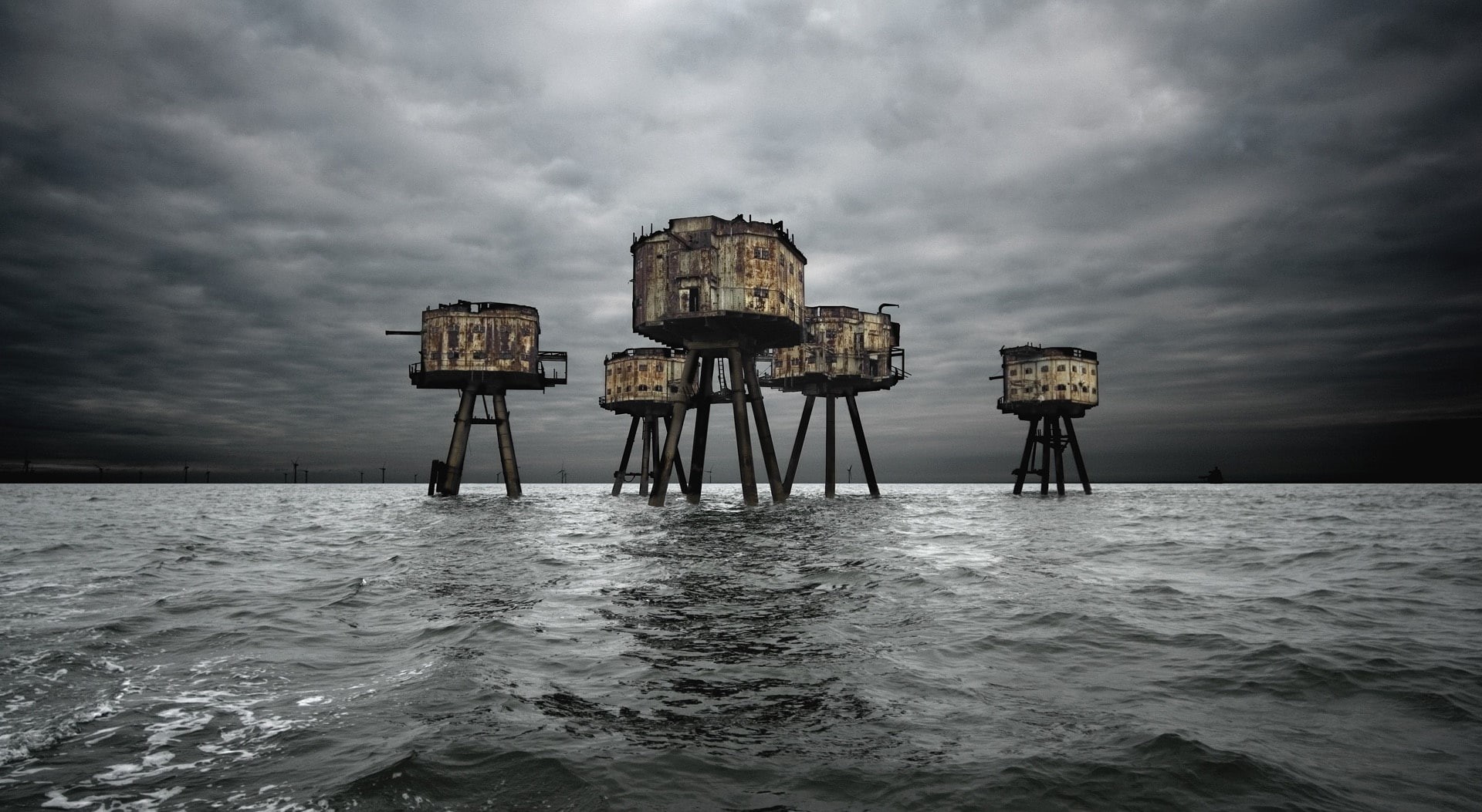 United Kingdom, communication, sky, horizon, architecture, storm, water, beach, ominous, 1080P, concrete, England, gray, Thames, beauty in nature, buildings, HD Wallpaper
